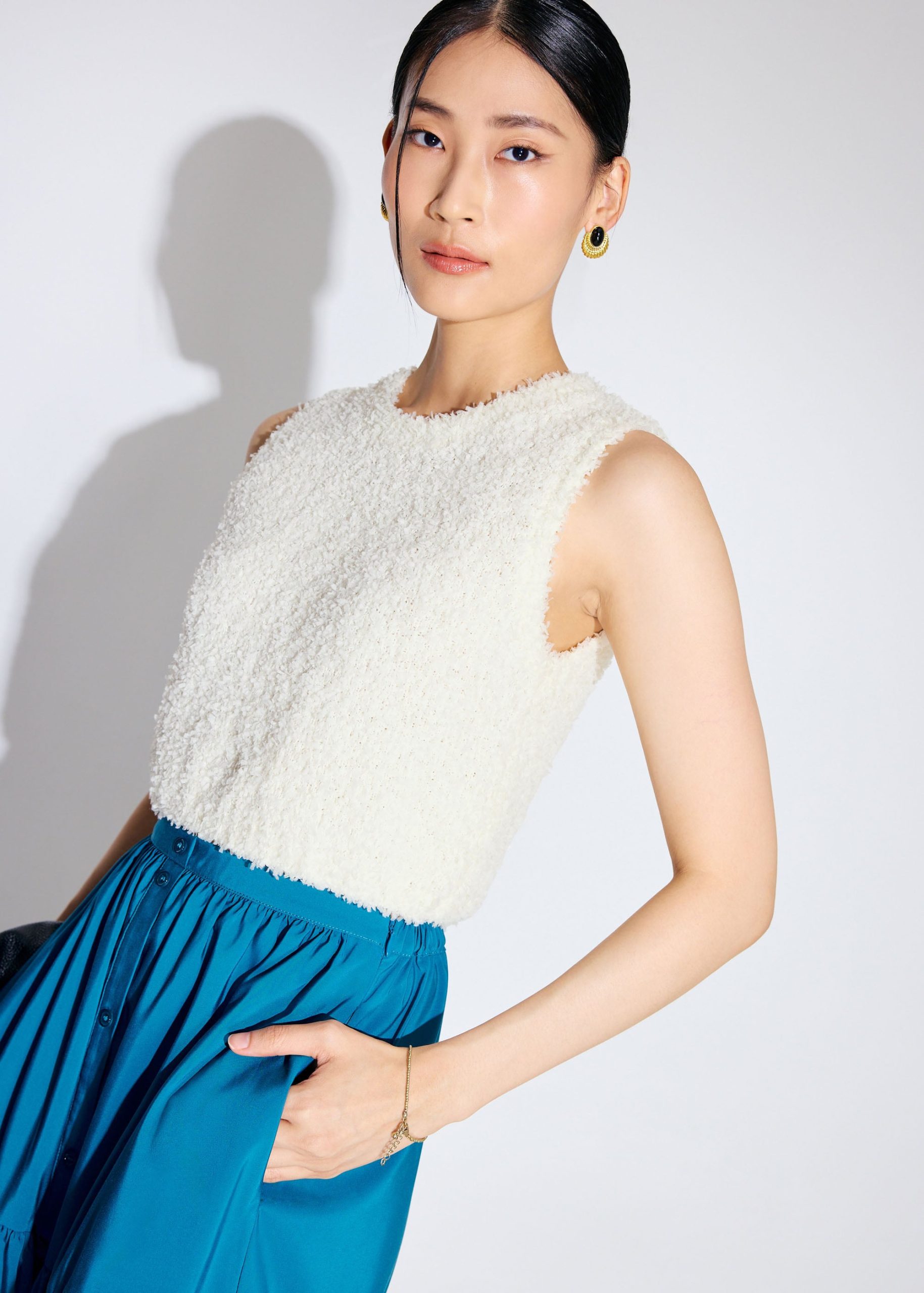 Fuzzy Knit Shell Crop Top - Image 11