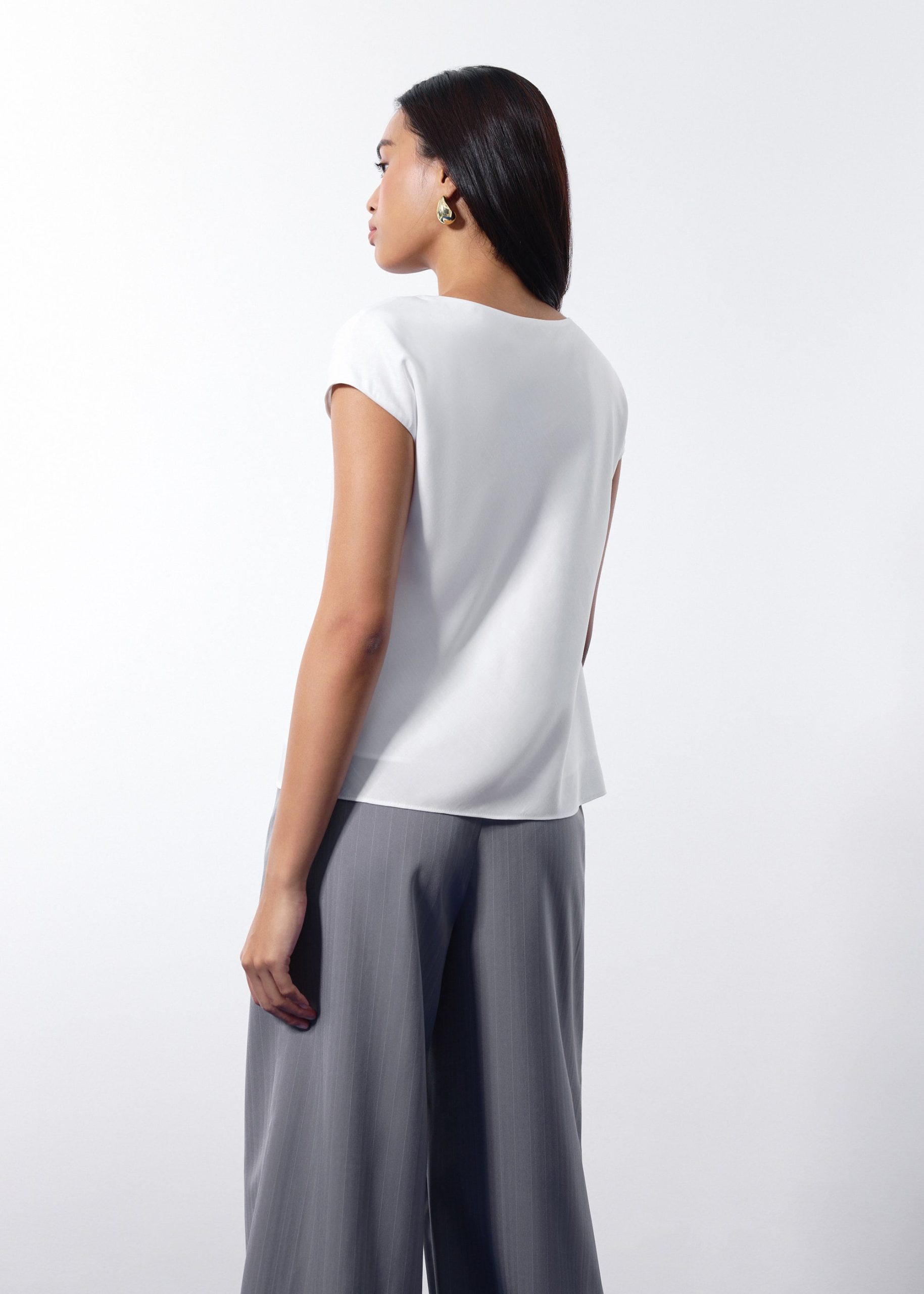 Atisha Multi-way Satin Cowl Neck Top - Image 6
