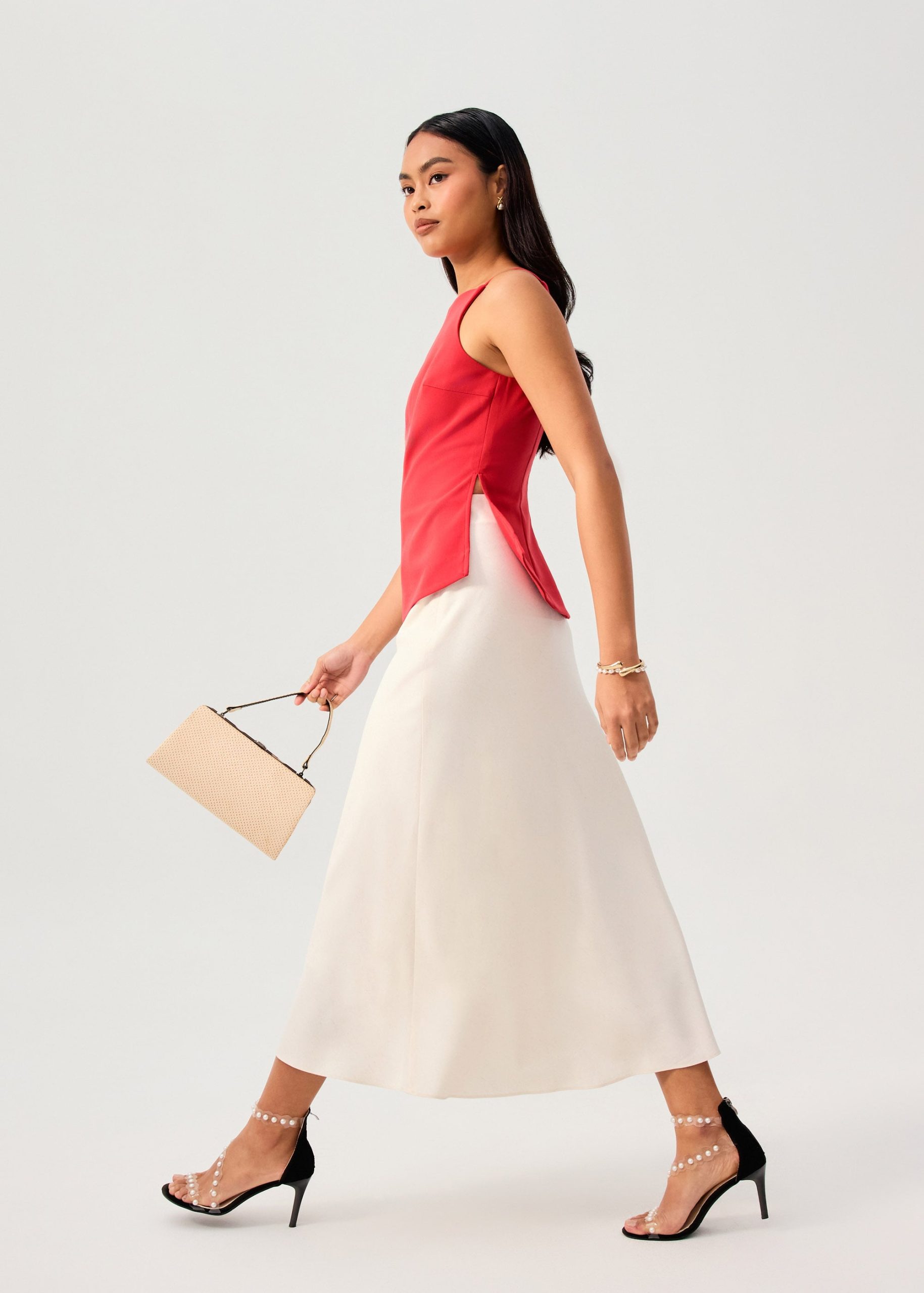Straight Neck Fitted Camisole Top - Image 11