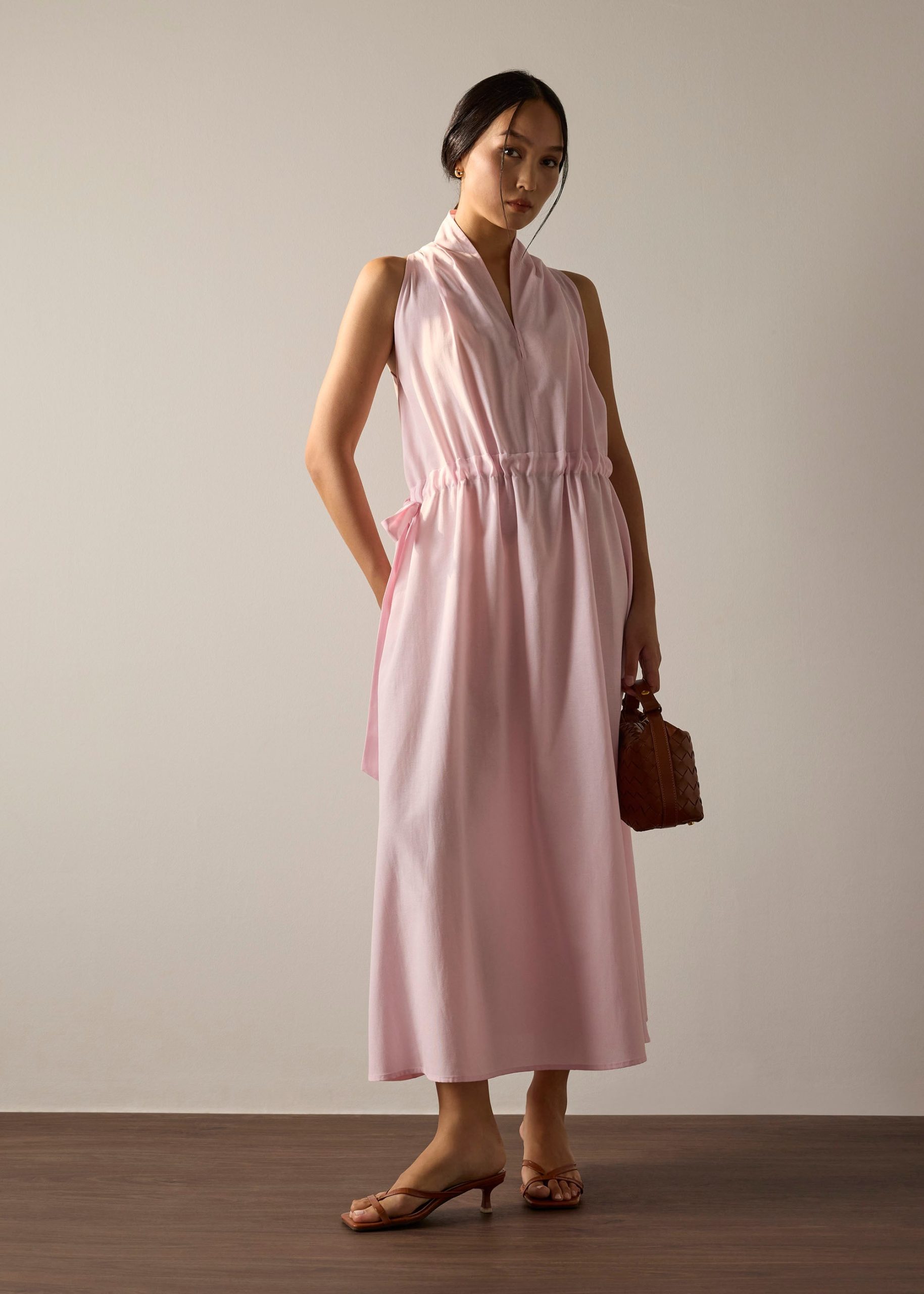 Fit & Flare Dress With Sash Tie - Image 9