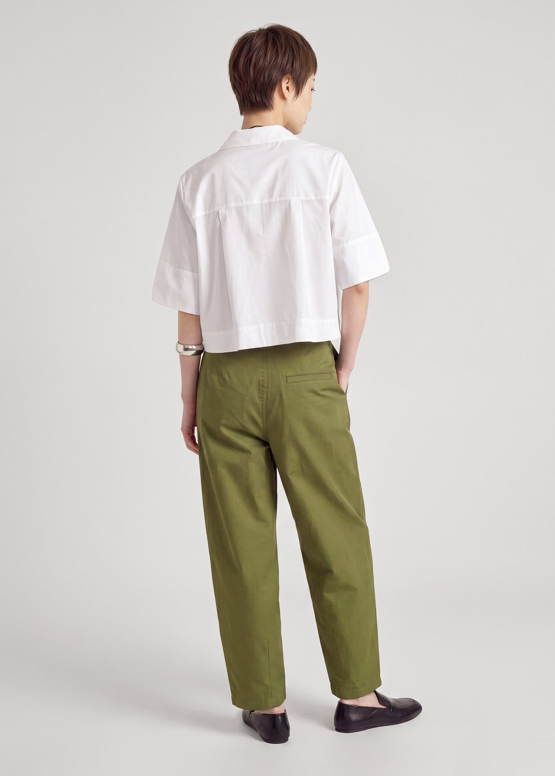 Cocoon Sleeve Crop Shirt - Image 3