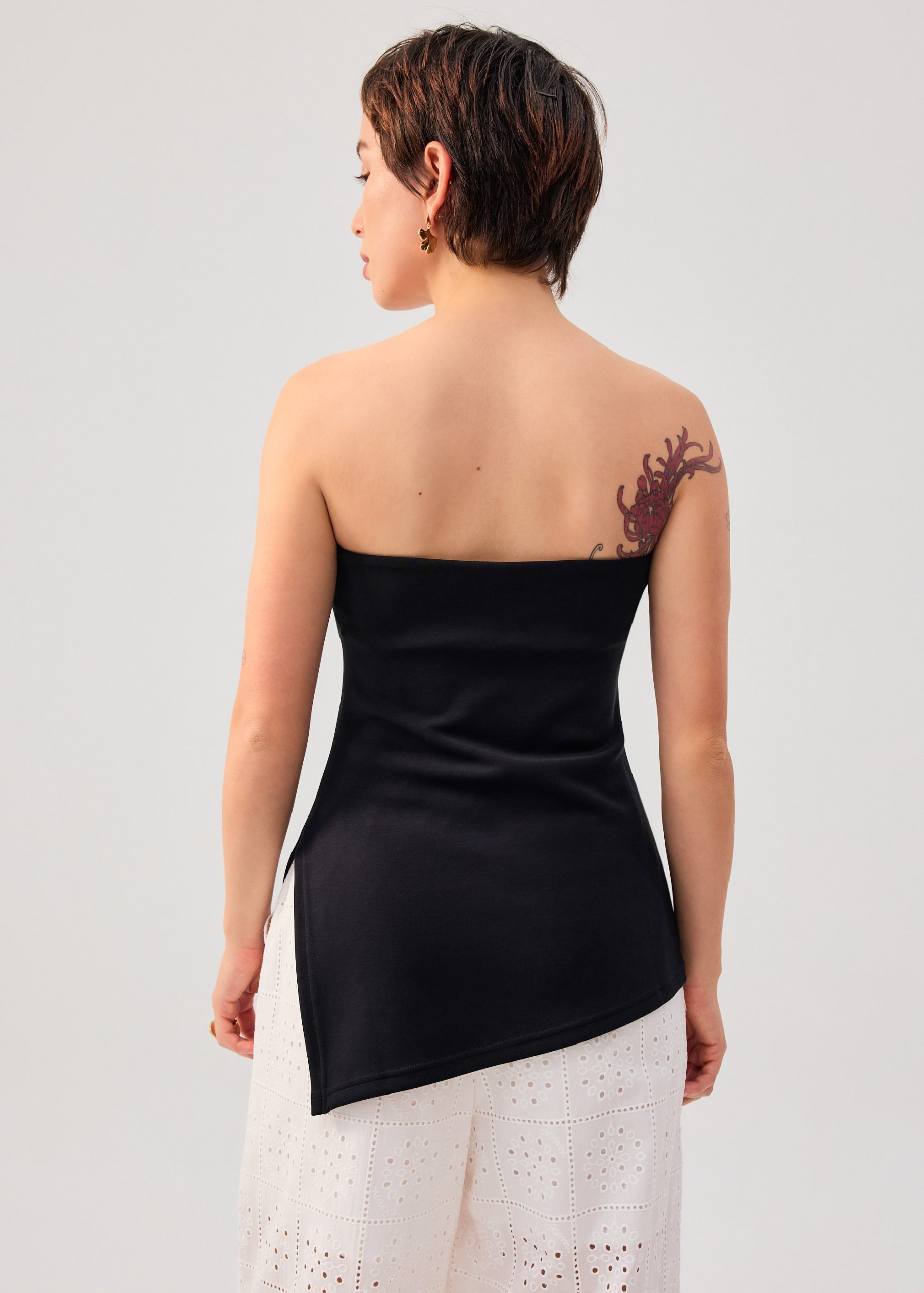 BraFree by LB Tencel Asymmetric Hem Tube Top - Image 4
