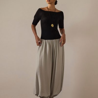 Kyo Ribbed Knit Fitted Top