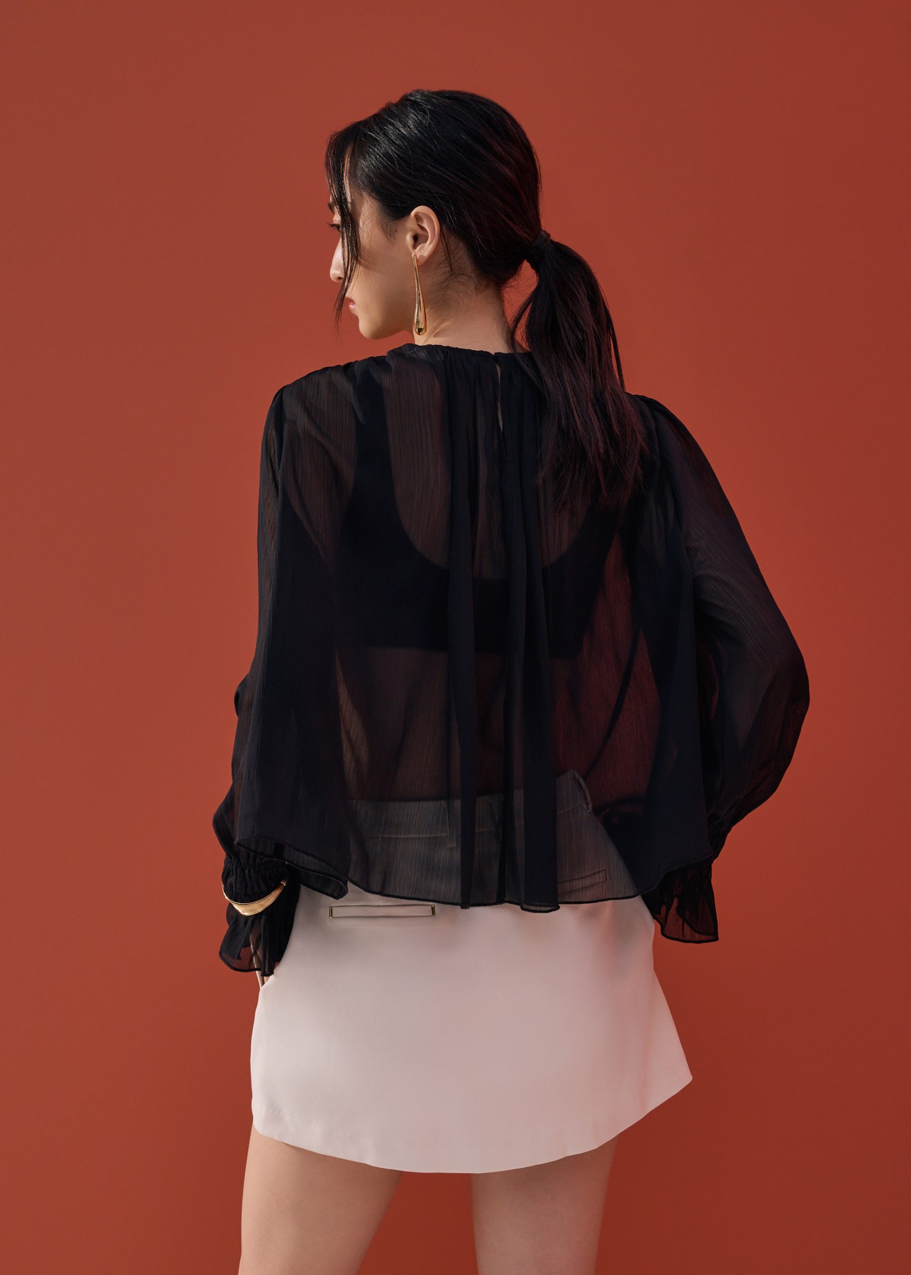 Sheer Poet Blouse - Image 6