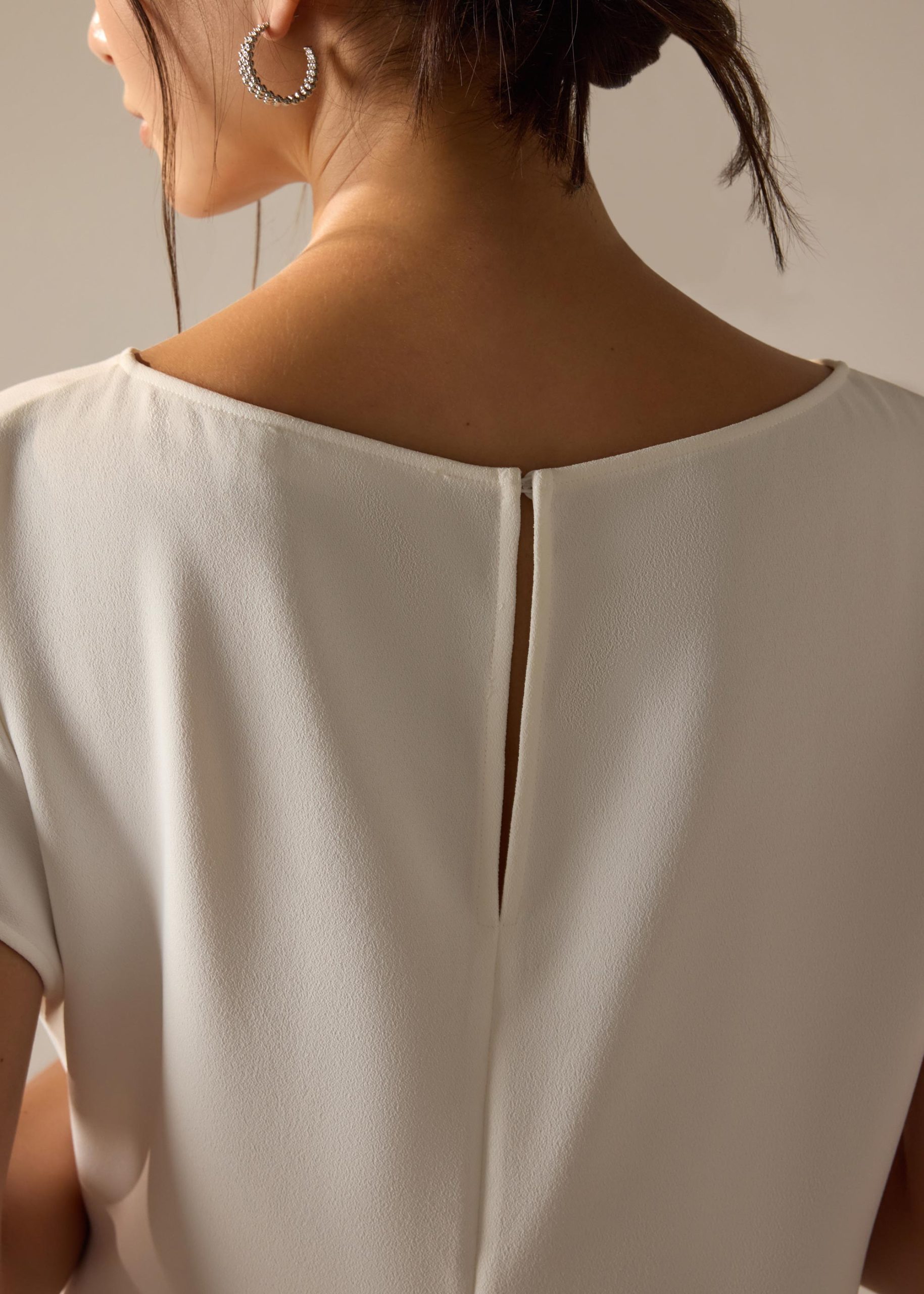 Namtan Crepe Boat Neck Column Midi Dress - Image 9