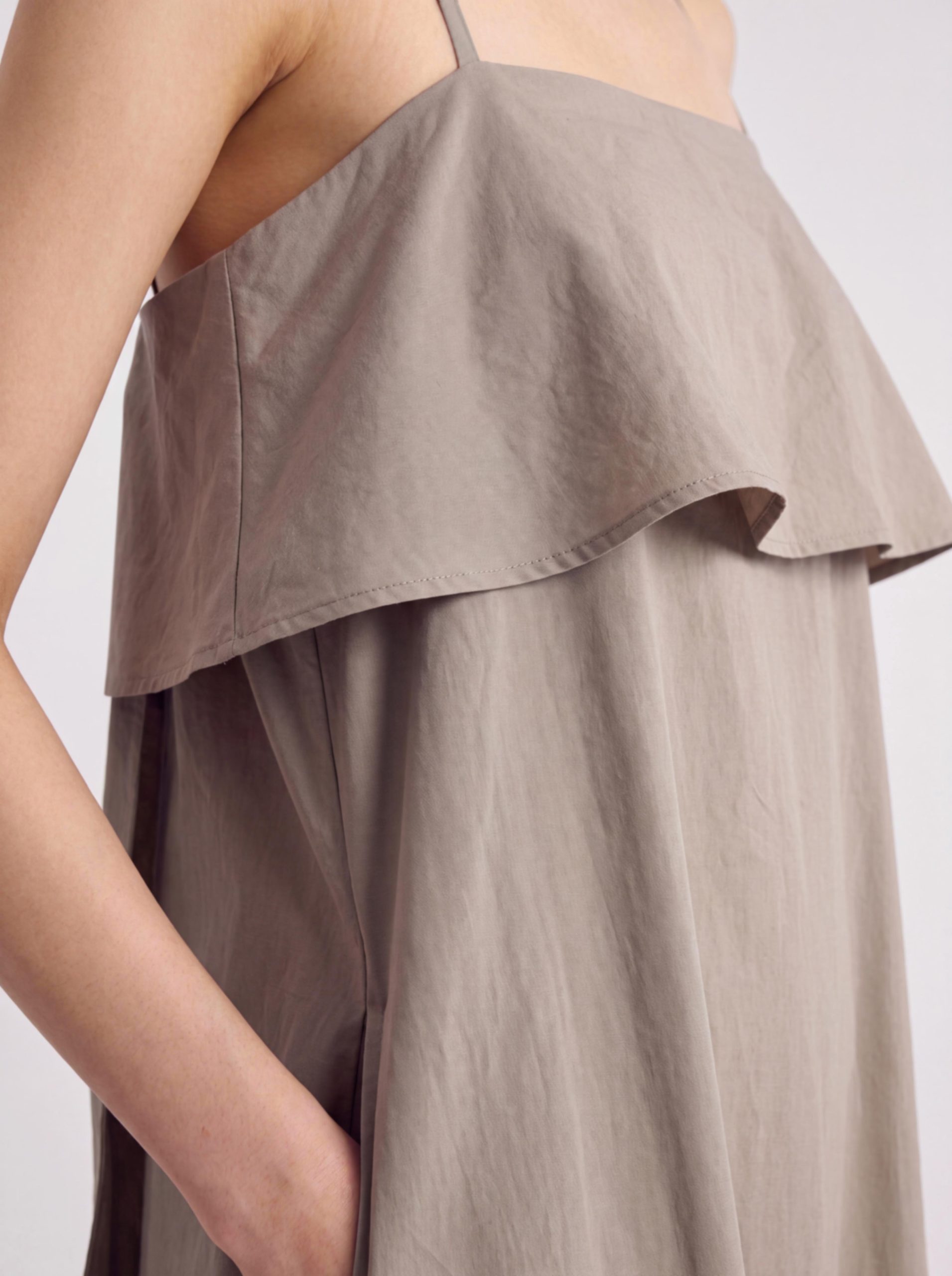 Ruffle Overlay Midi Dress - Image 11