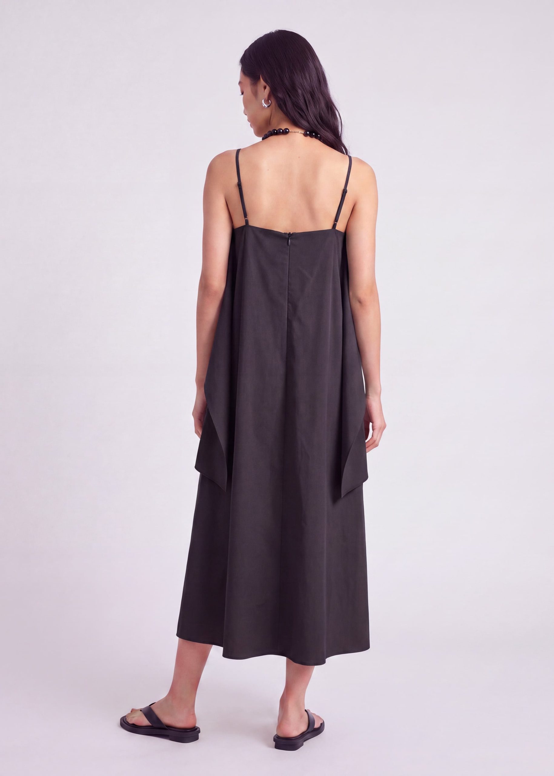 Ruffle Overlay Midi Dress - Image 4