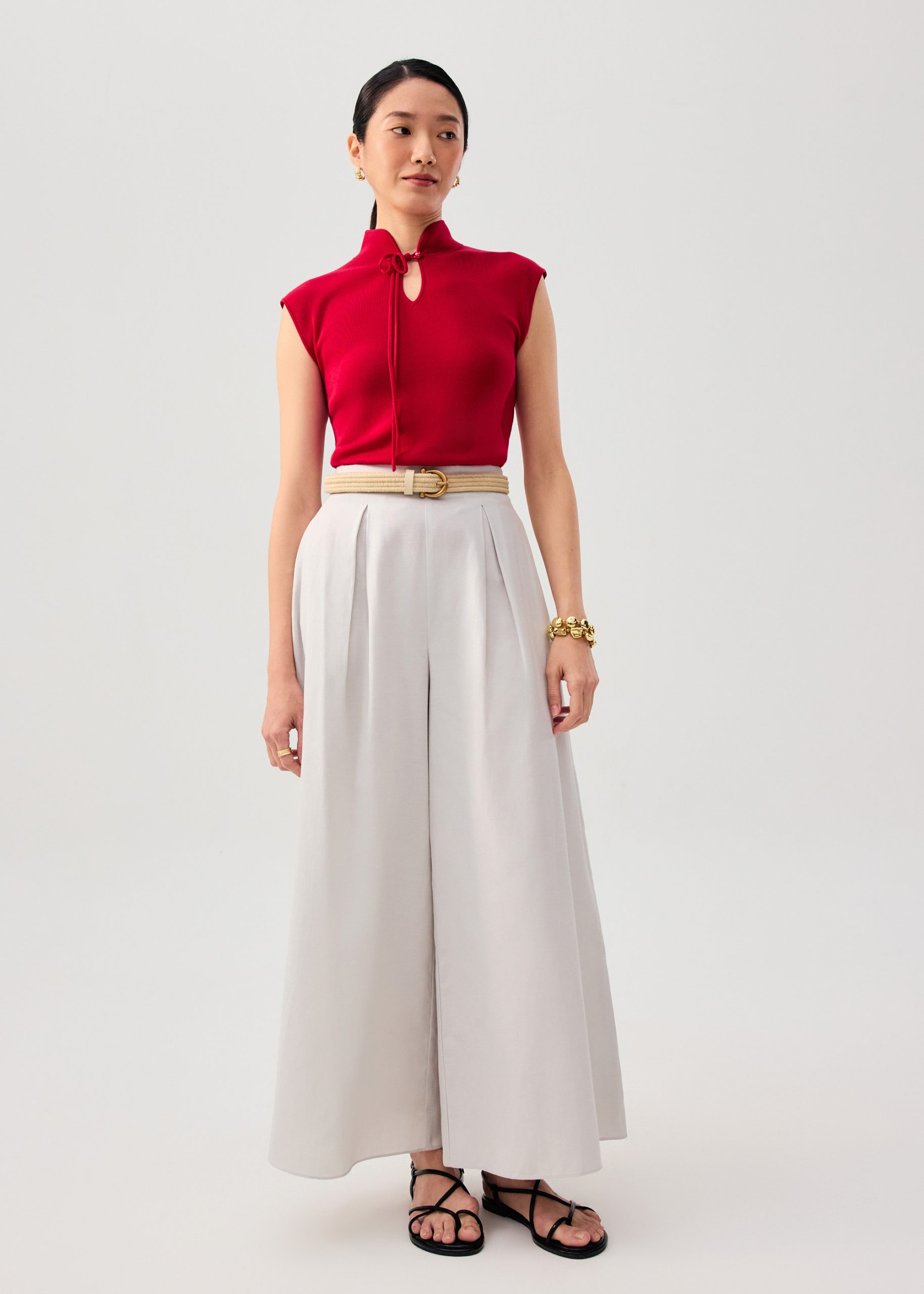 Tiffy Mandarin Collar Fitted Top - Image 10