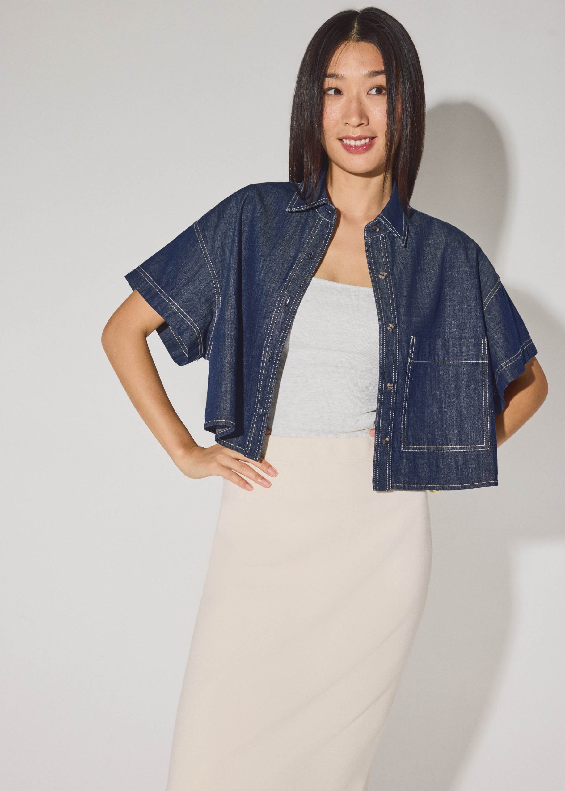 BraFree by LB Jada Square Neck Fitted Tee - Image 9