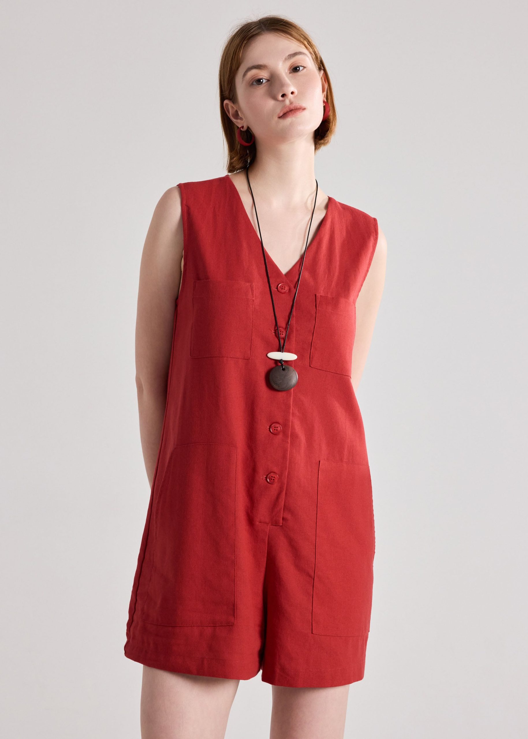 Patch Pocket Romper - Image 10