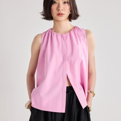 Hikari Poplin Shell Top
