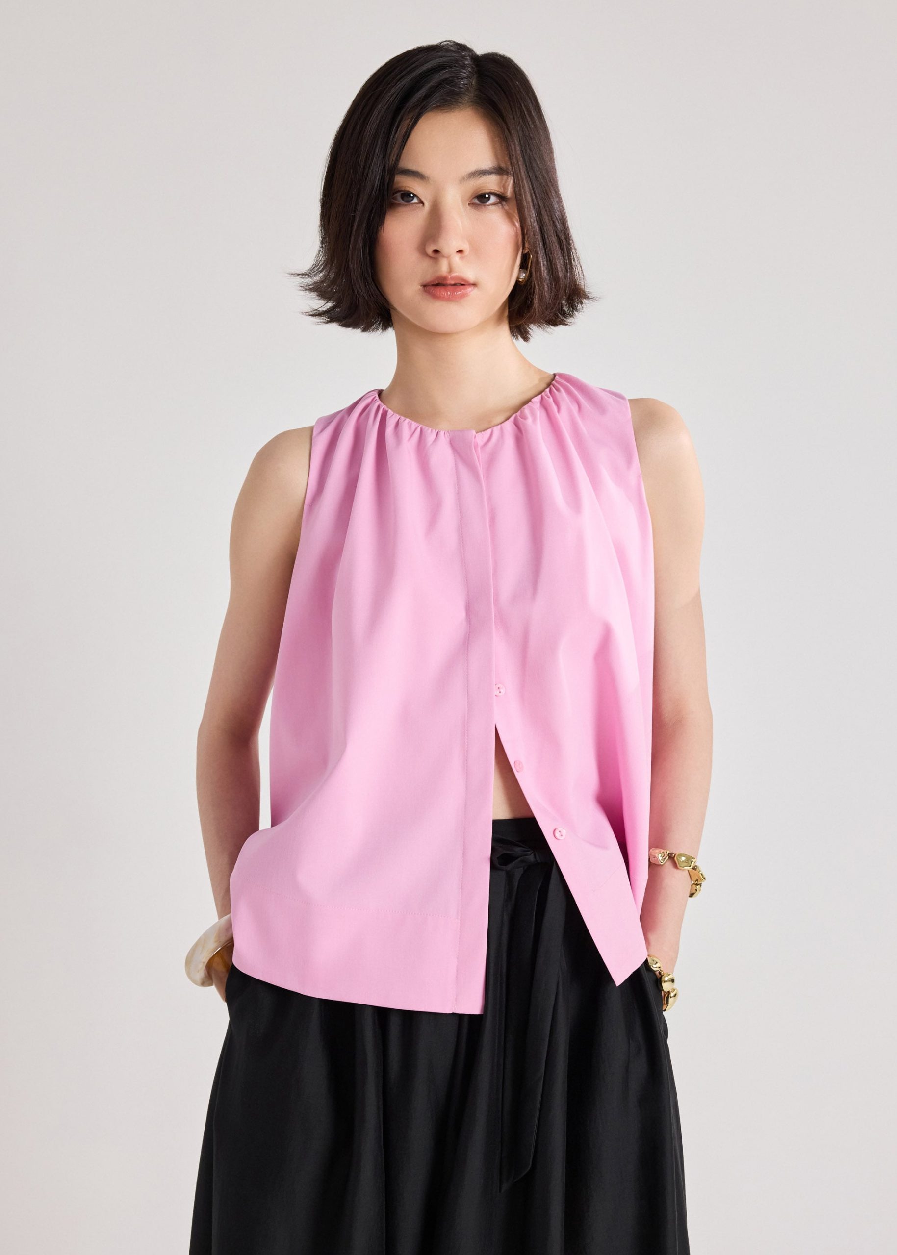 Hikari Poplin Shell Top