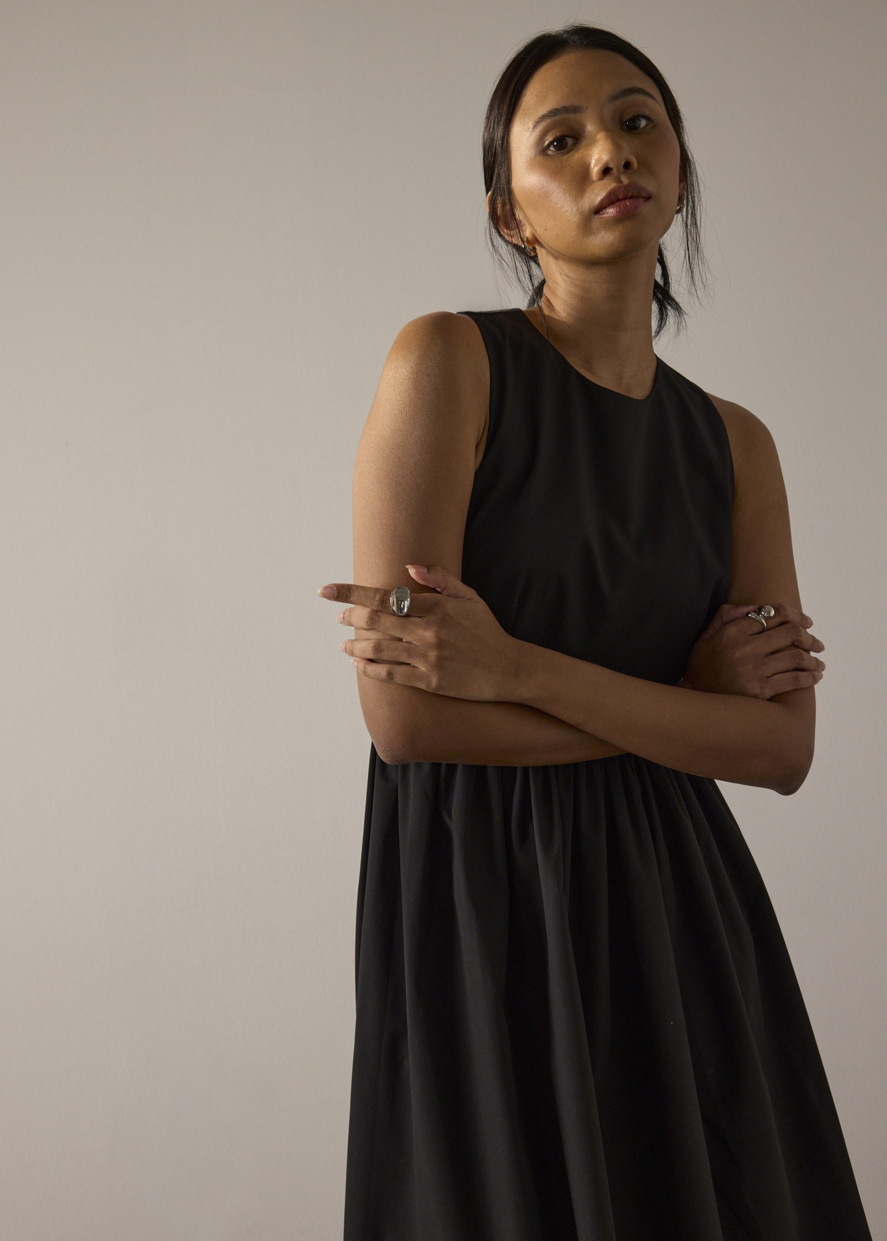 Cotton Open Back Tie Dress - Image 8