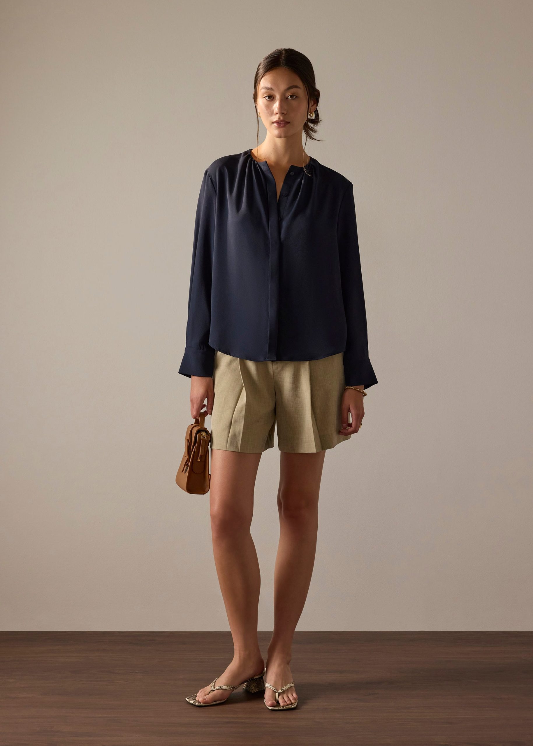 Kriti RuchedReady® Crepe Satin Blouse