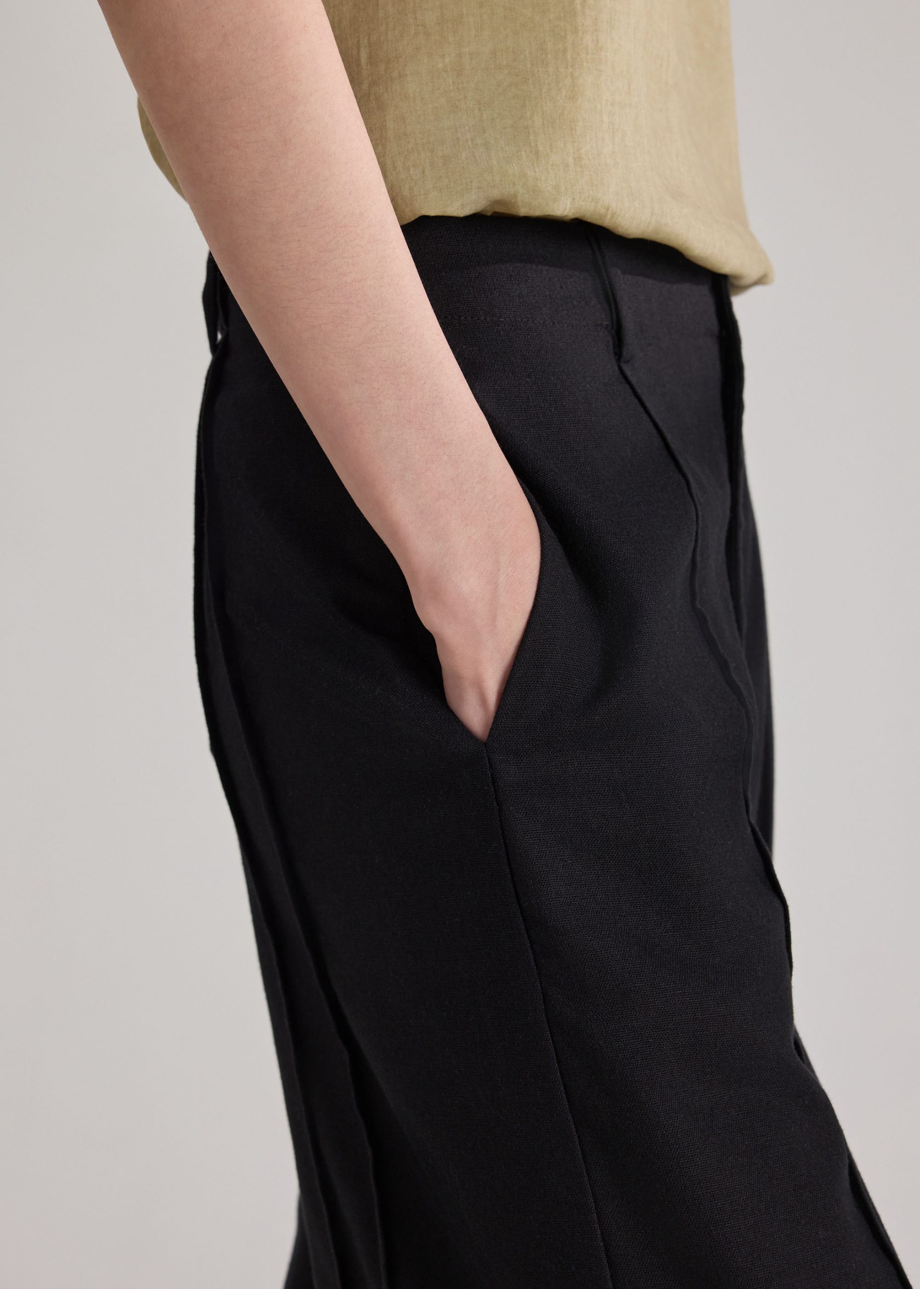 Pintuck Wide Leg Pants - Image 5