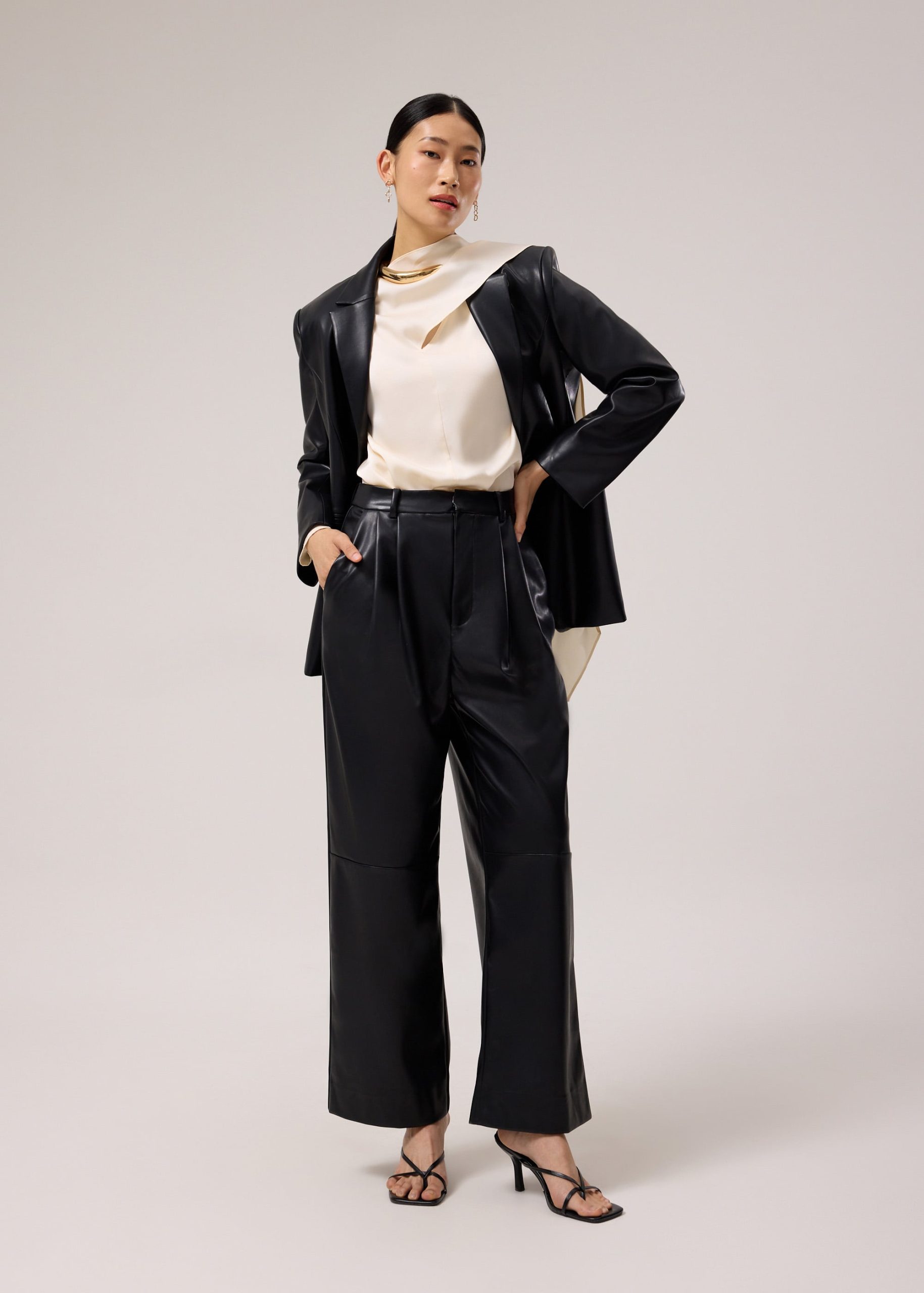 RuchedReady® Yejin Satin Sash Asymmetric Top - Image 2