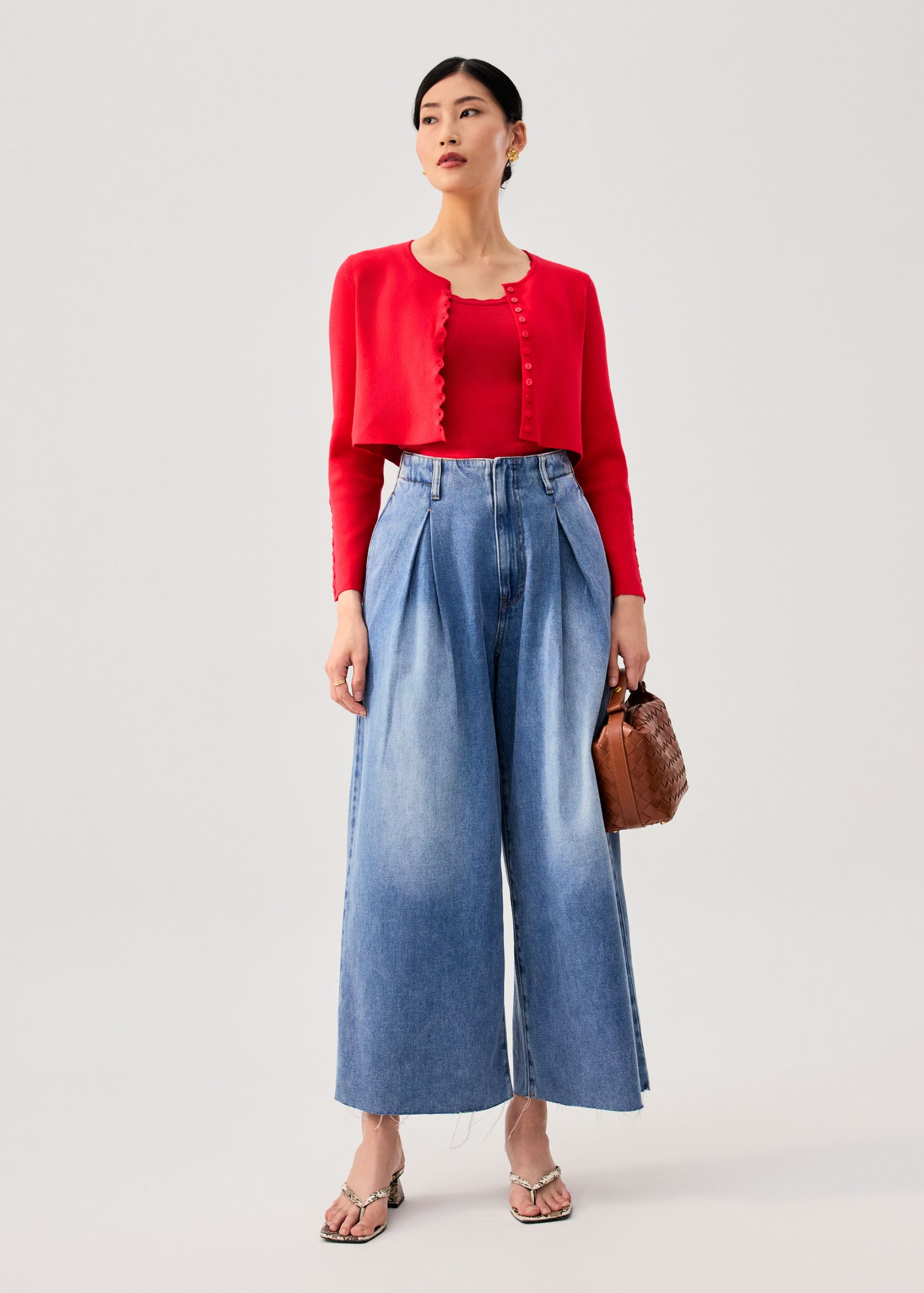 Malee Boxy Knit Scallop Edge Cardigan - Image 24