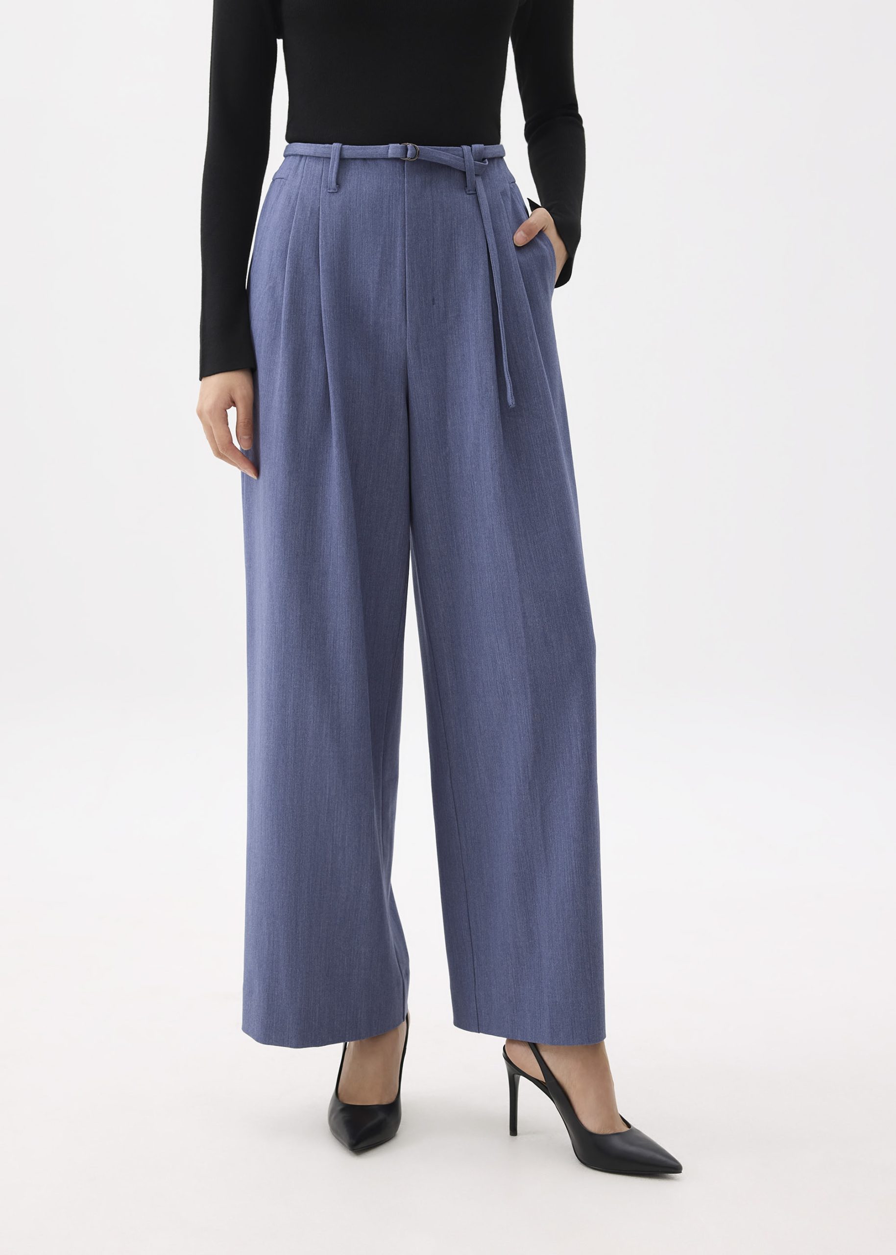 Leggy??Mayumi Elastic Pleated Wide Leg Pants - Image 11