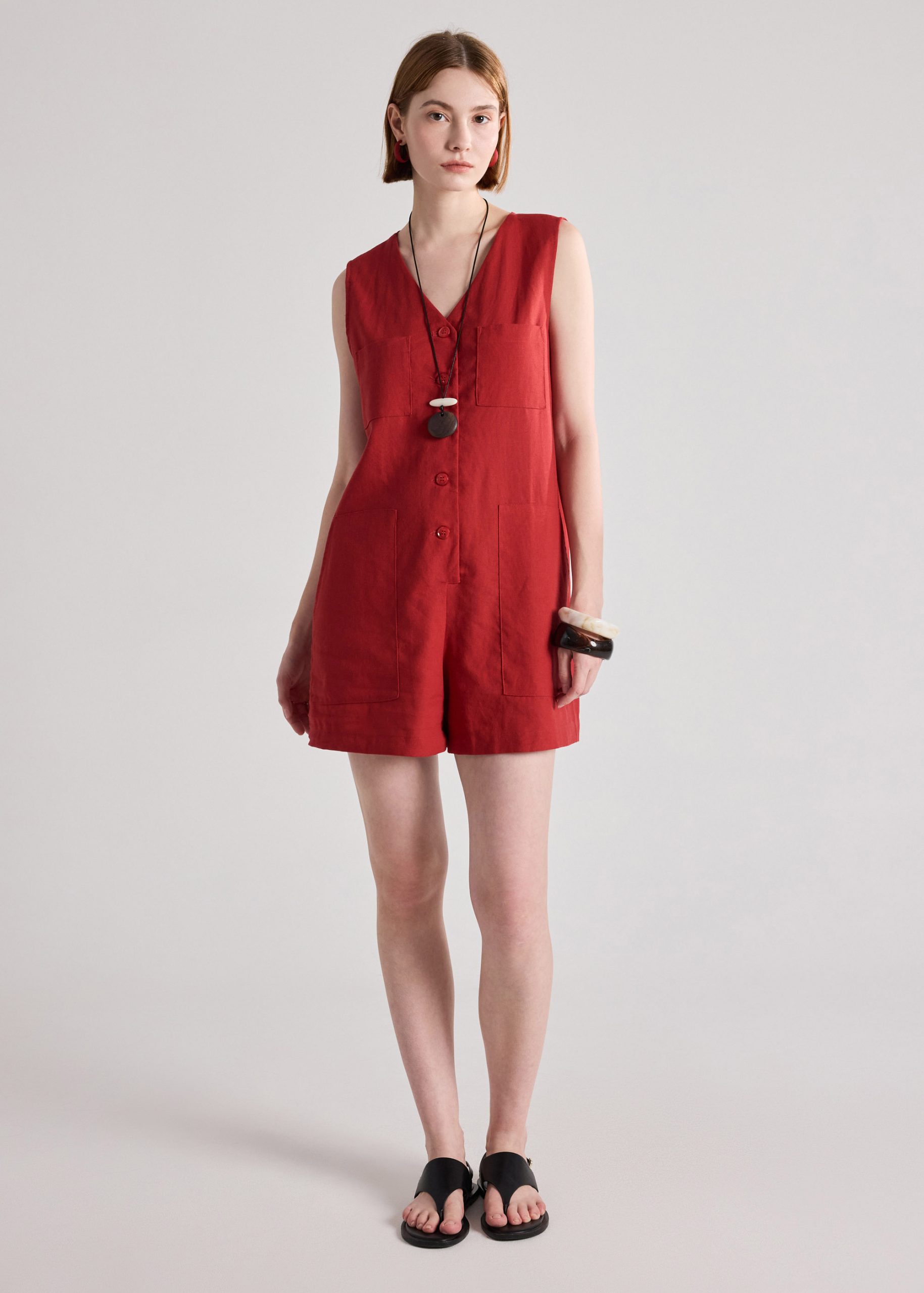 Patch Pocket Romper - Image 9
