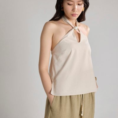 Coastal Bead Halter Camisole