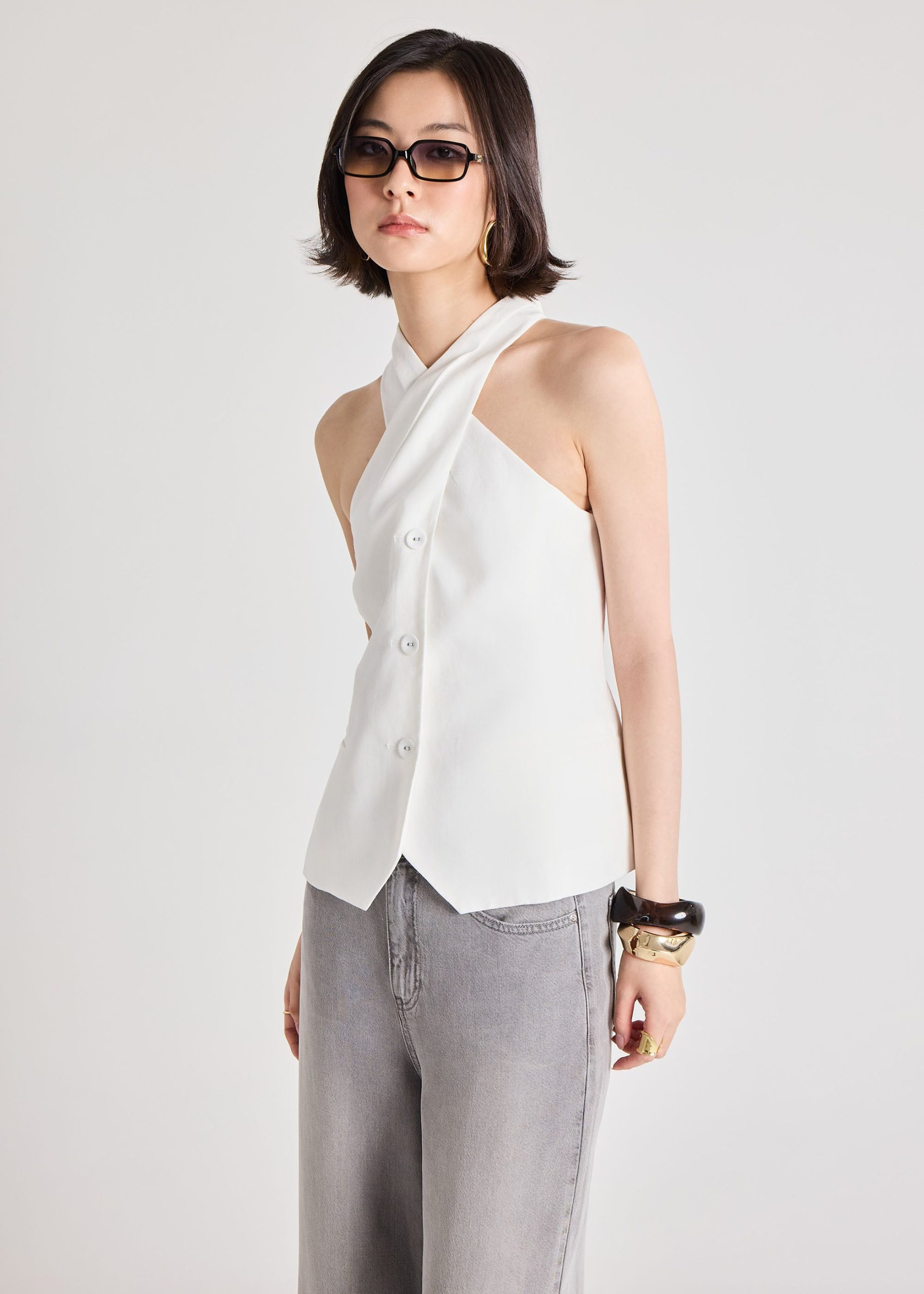 Akira Premium Linen Halter Top - Image 3