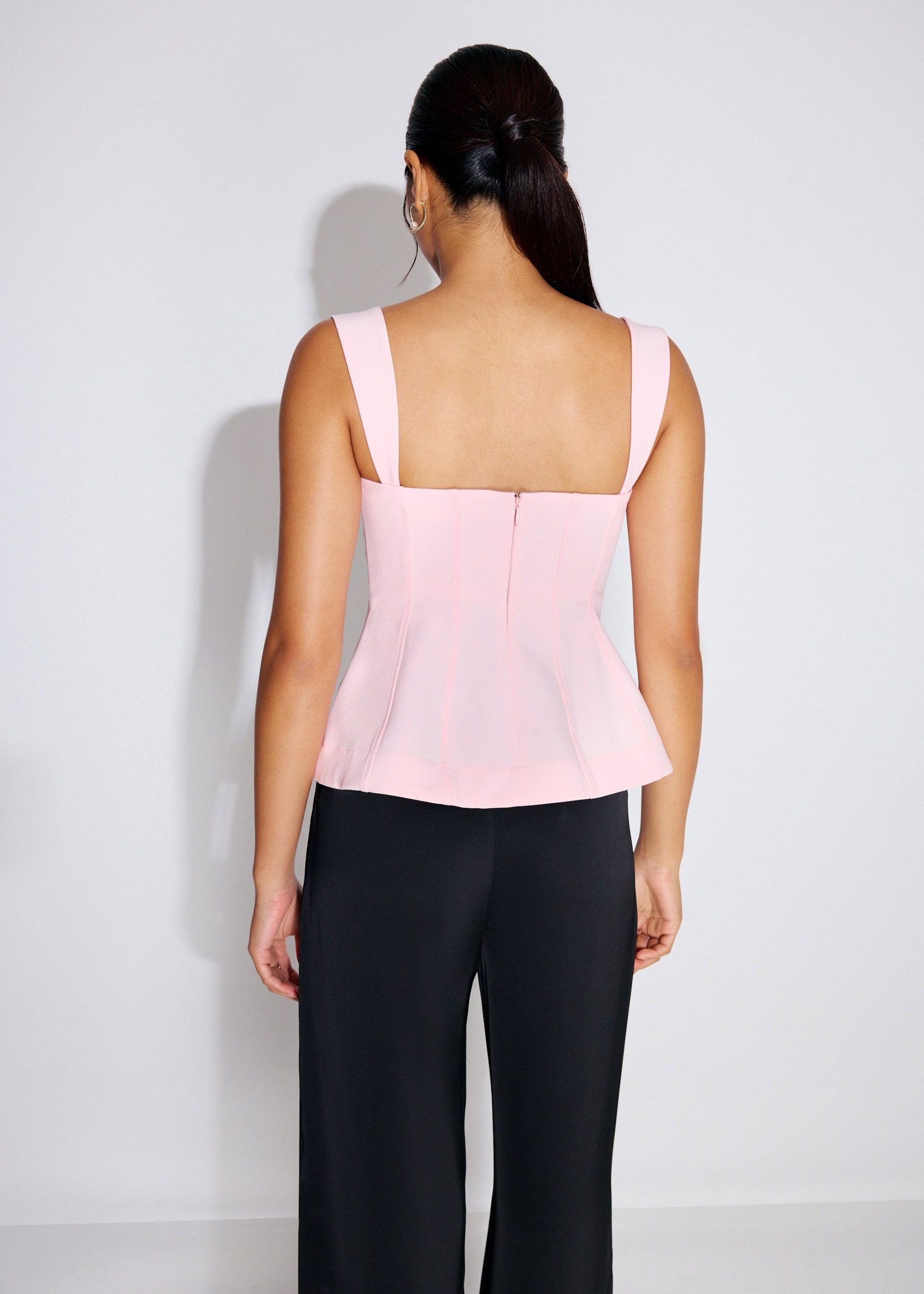 BraFree by LB Bella Detachable Straps Panelled Peplum Top - Image 22