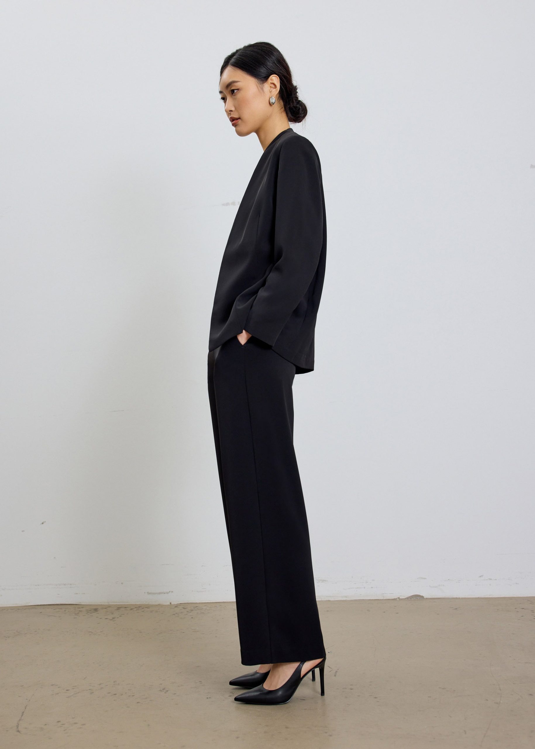 RuchedReady® Moira Belted Collarless Blazer - Image 5