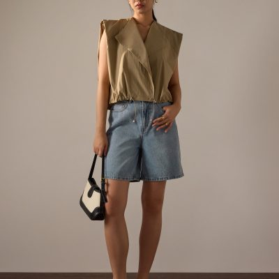 Oversized Collared Vest