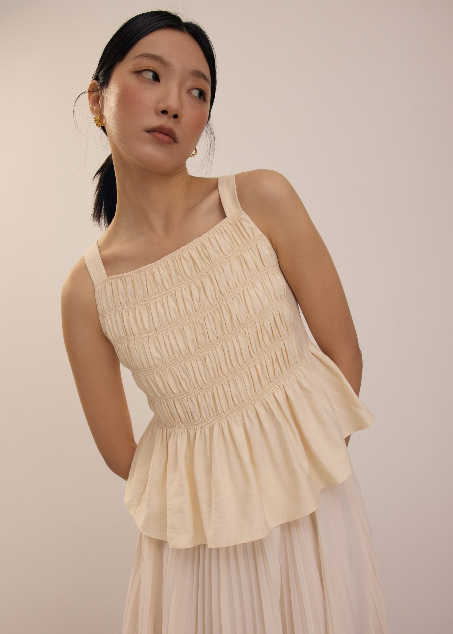 Square Neck Peplum Top - Image 6