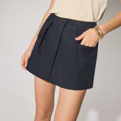 Lyocell Cargo A-line Mini Skort