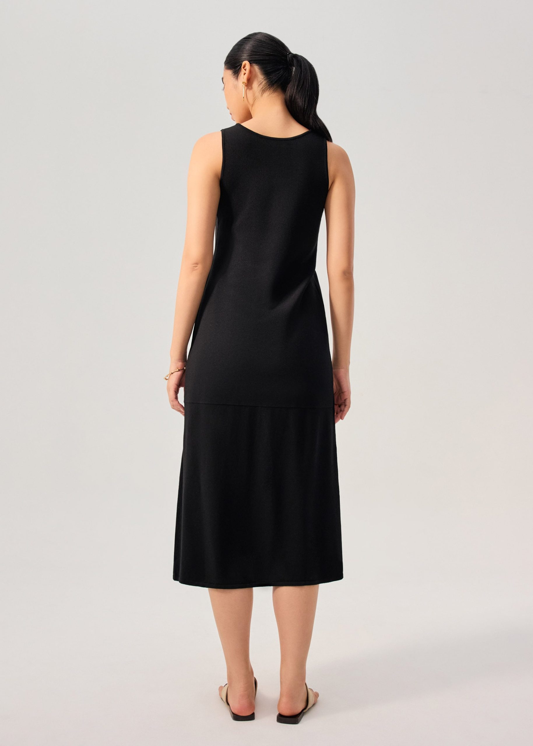 Reversible Sheer Knit Column Midaxi Dress - Image 6