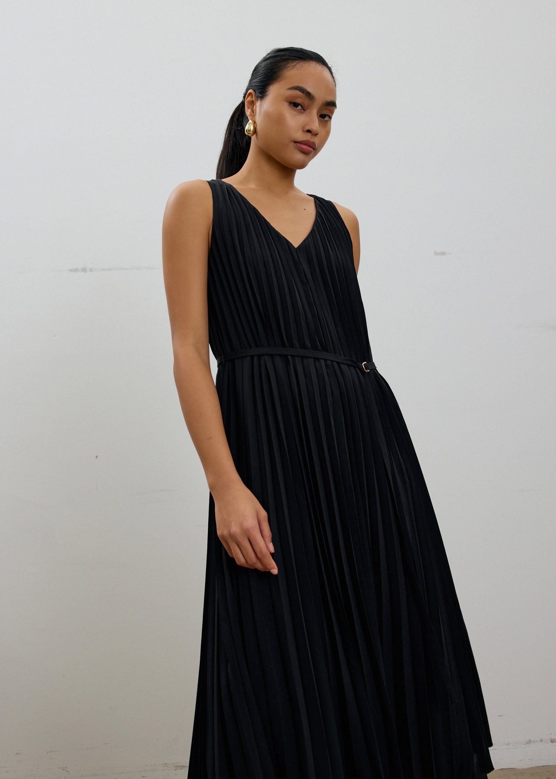 Willa Reversible Sunray Pleated Midaxi Dress - Image 3