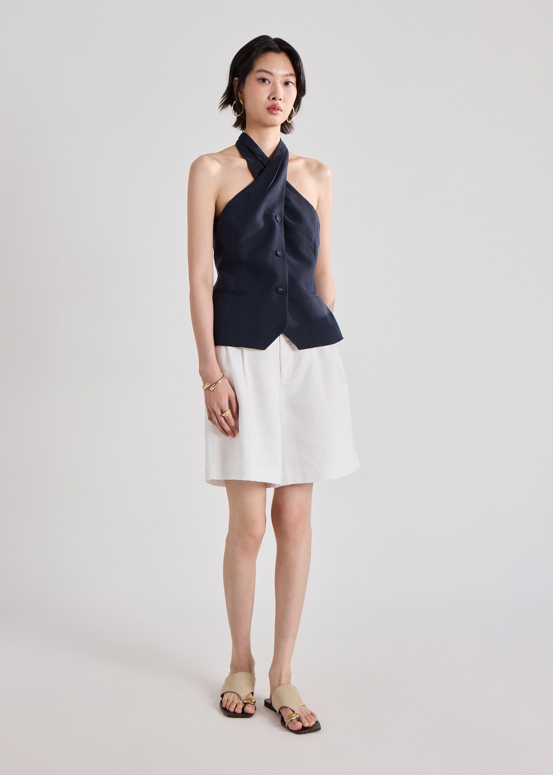 Akira Premium Linen Halter Top - Image 11