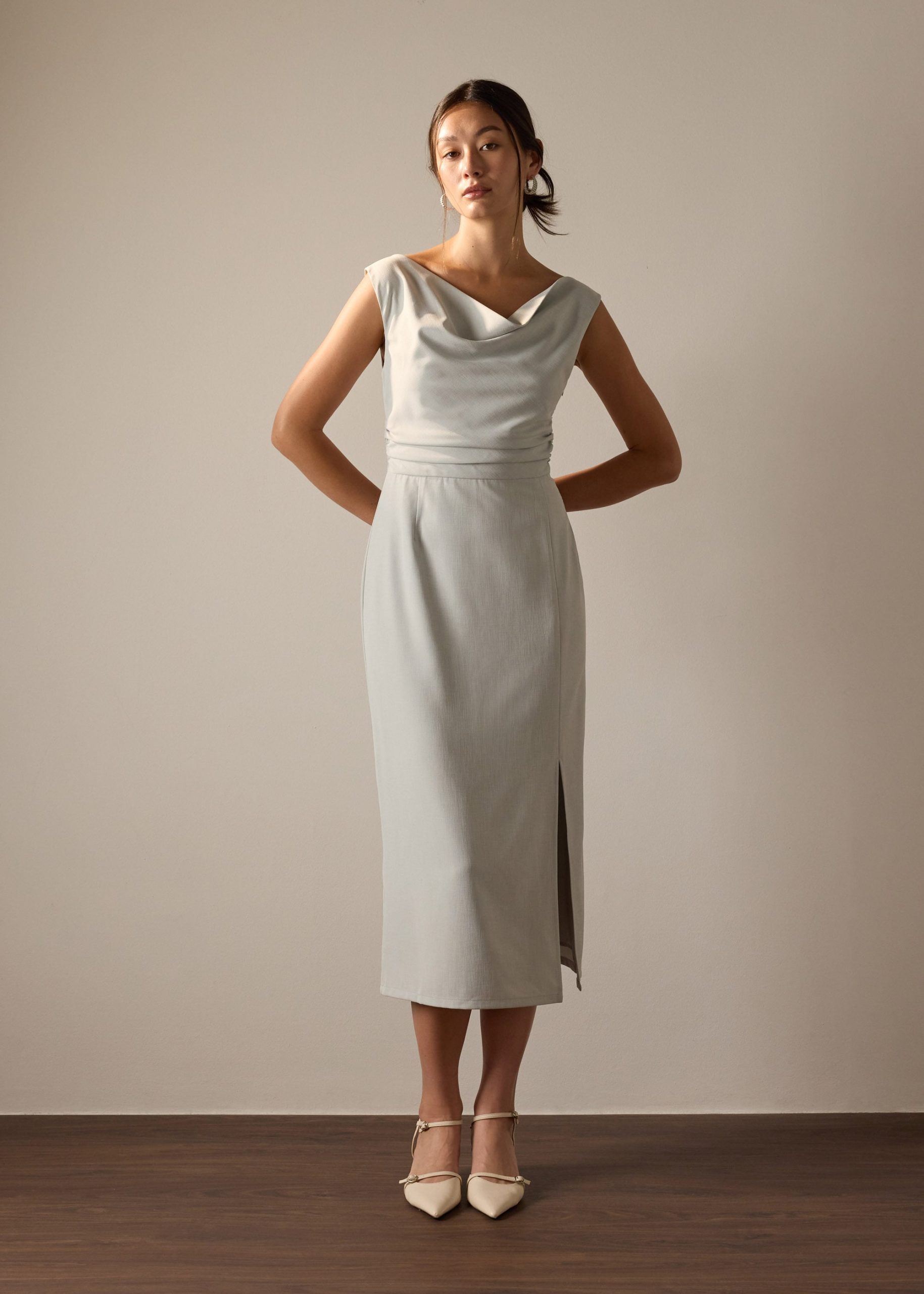 Elaine Multi-way Melange Column Midaxi Dress - Image 8