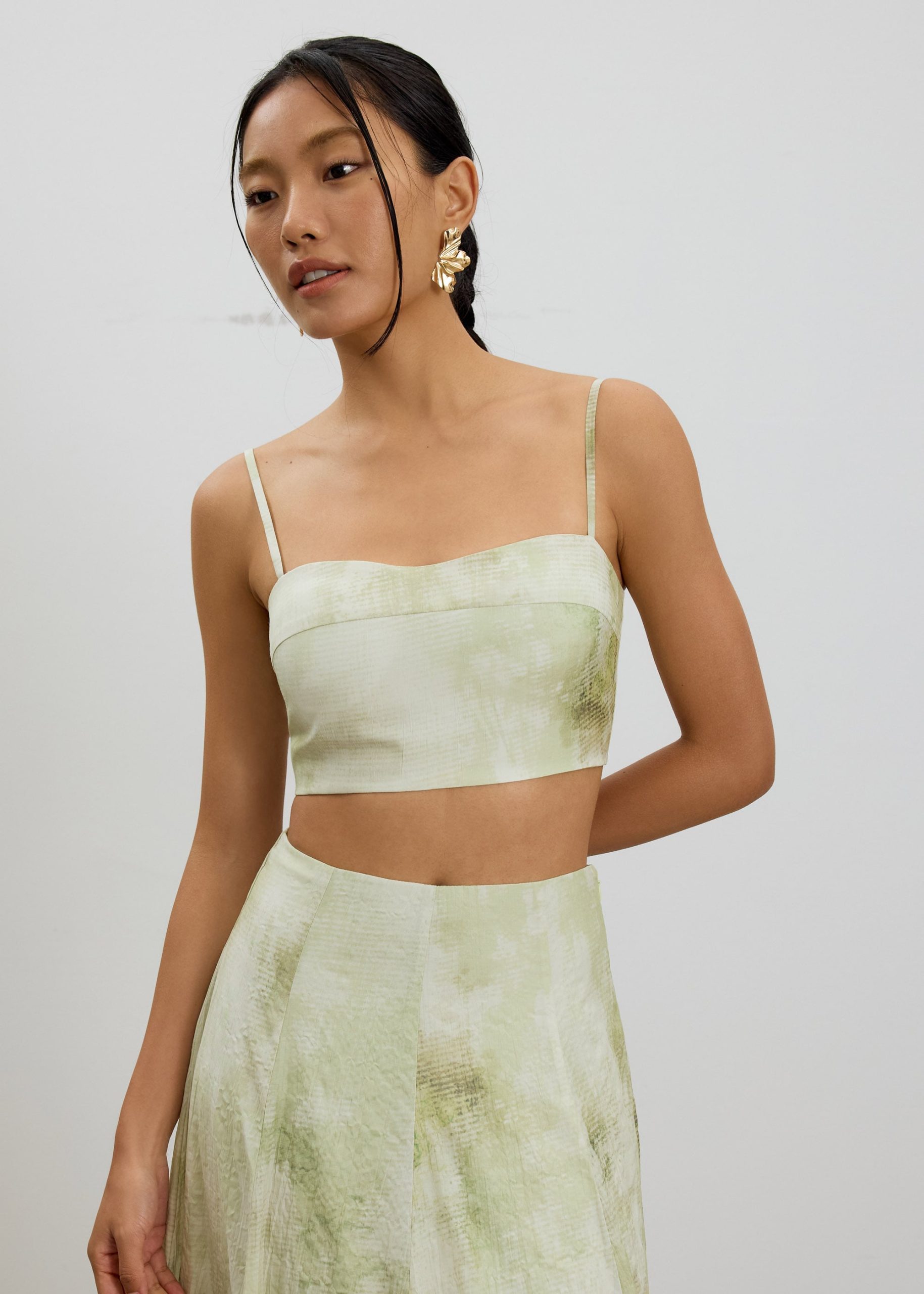 BraFree by LB Abstract Smocked Crop Top - Image 11
