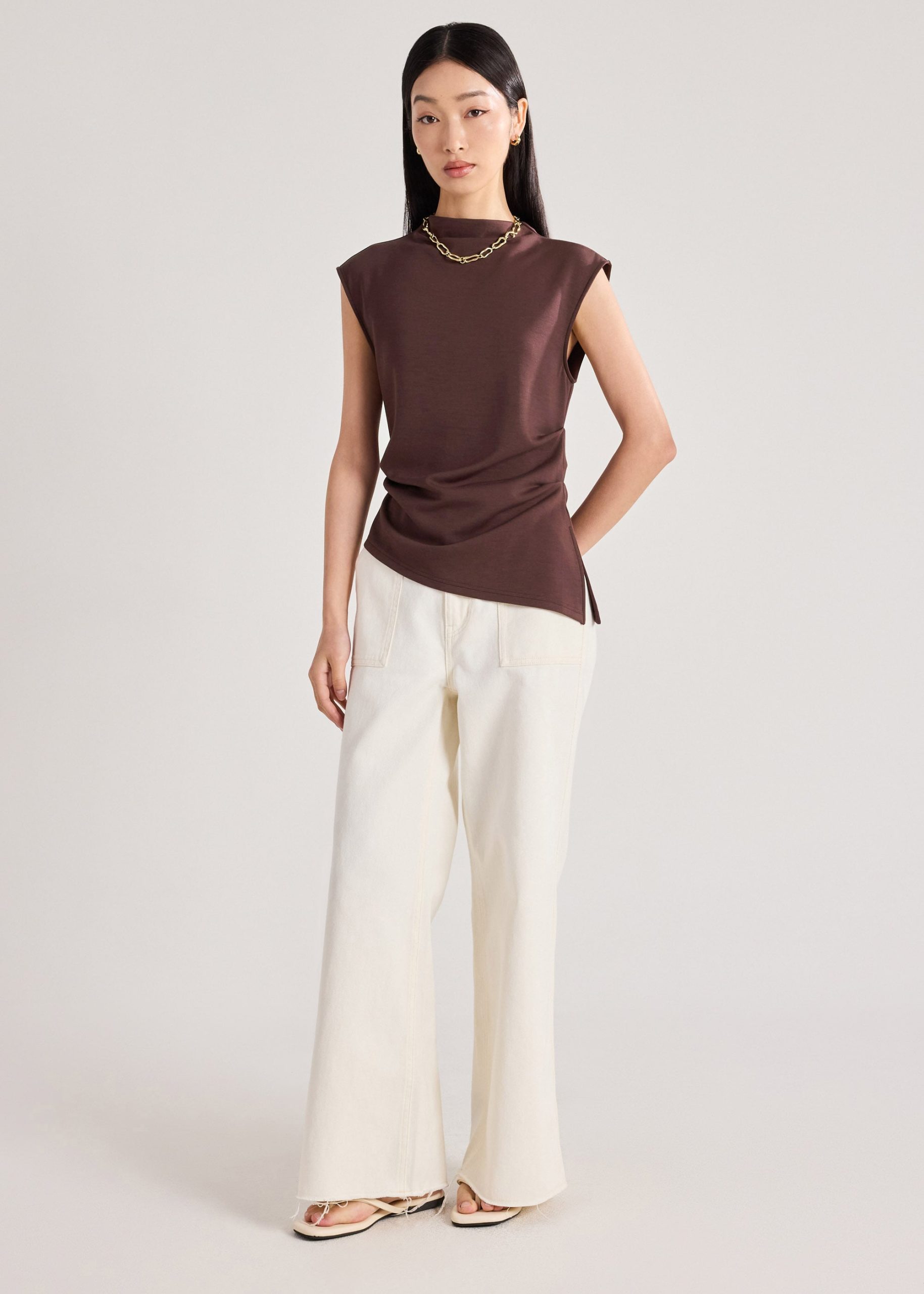 Neoprene Mock Neck Top - Image 15