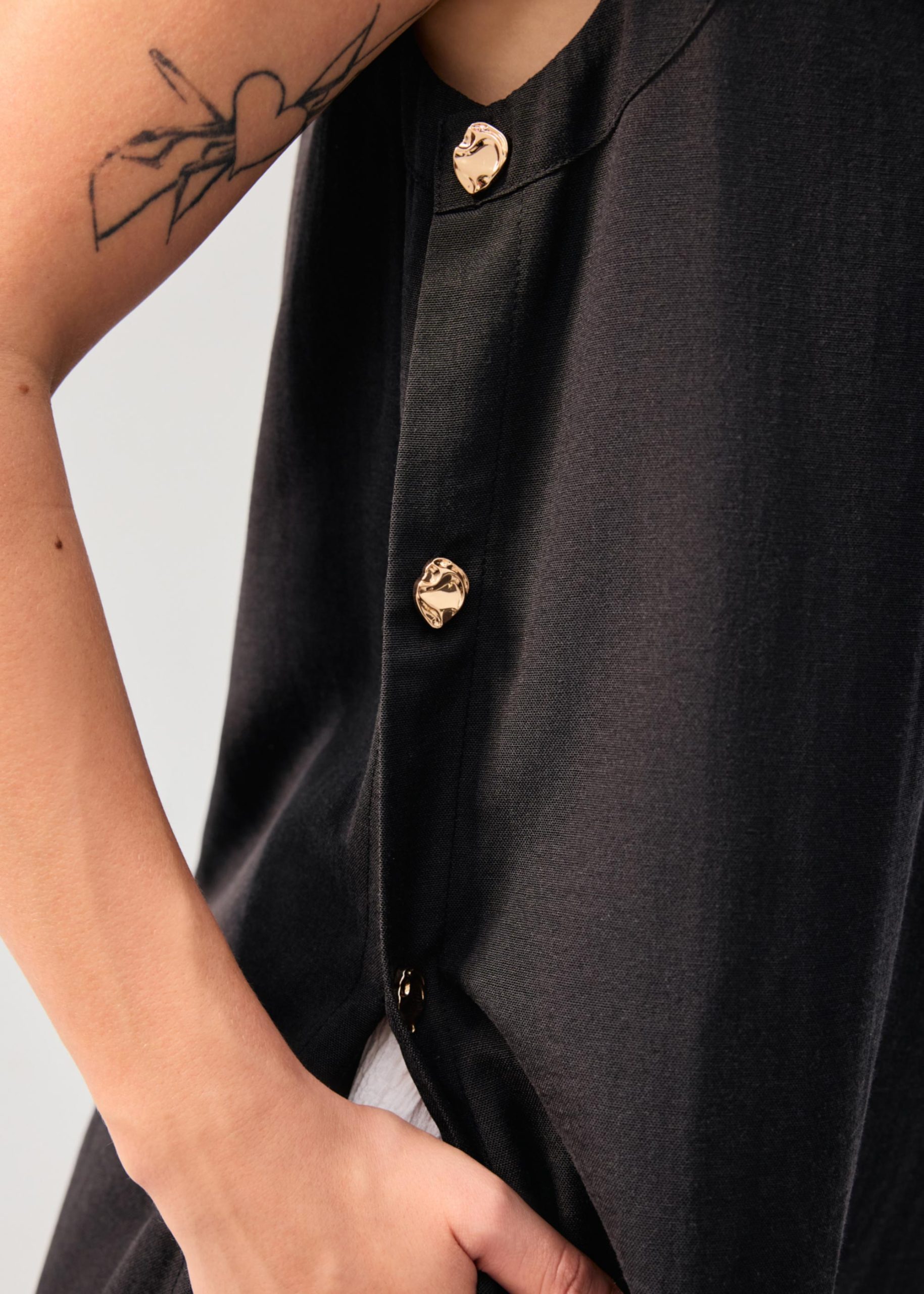 Cotton Boat Neck Shift Mini Dress - Image 10