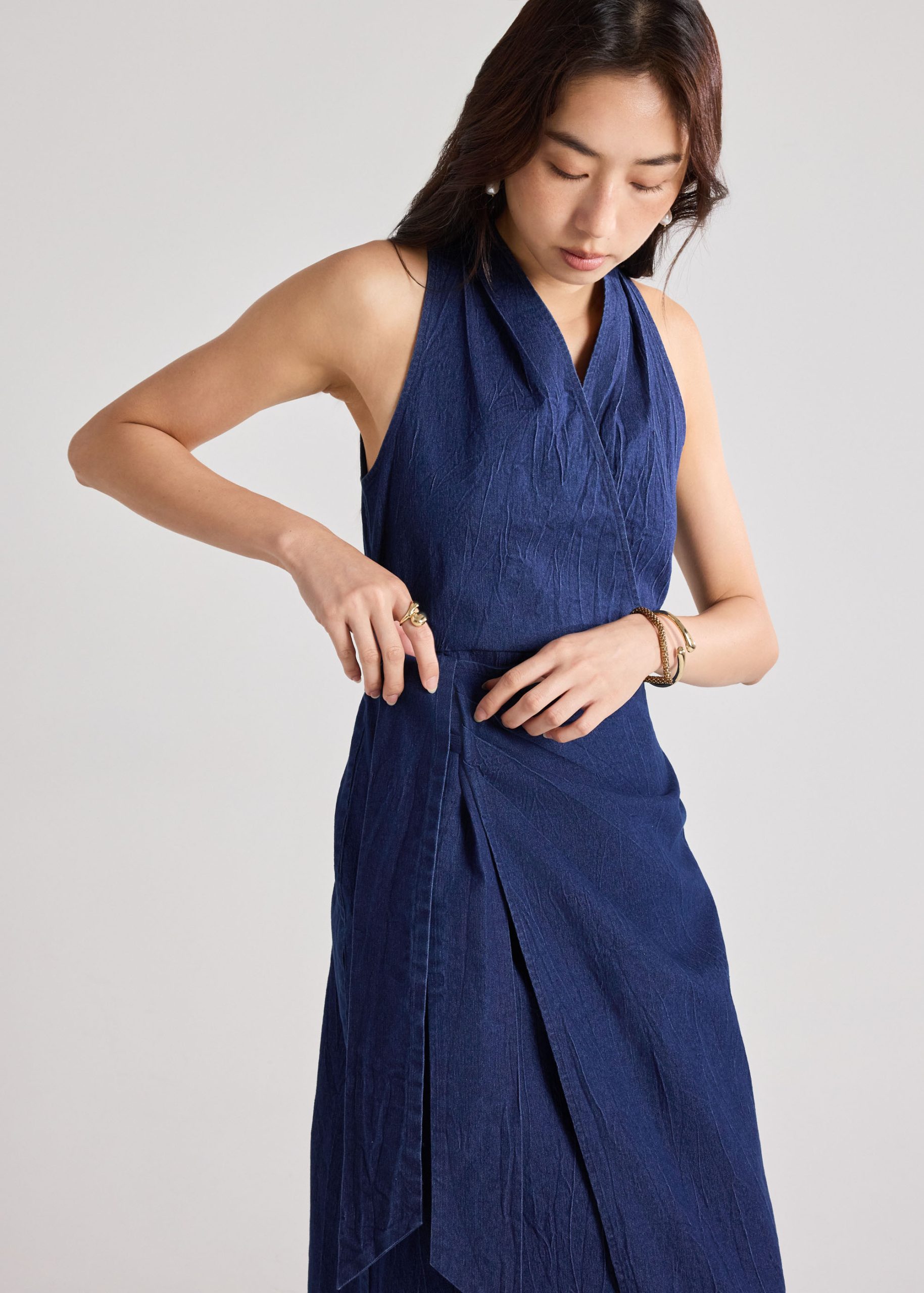 Denim Column Maxi Dress - Image 4