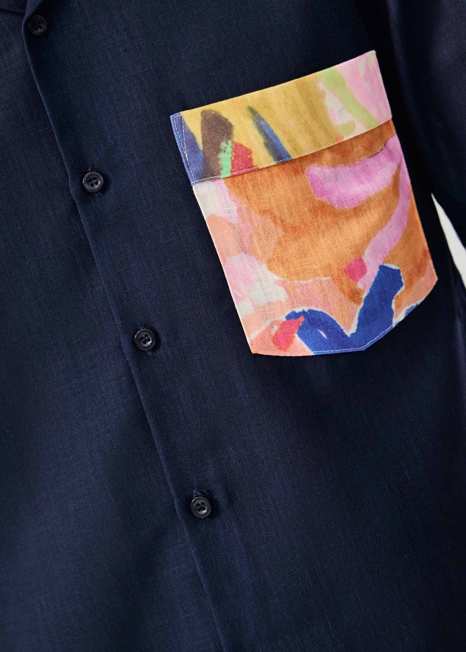 Unisex Bowling Shirt in Vivid Blooms - Image 3