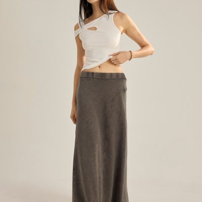 Faded Jersey Maxi Skirt