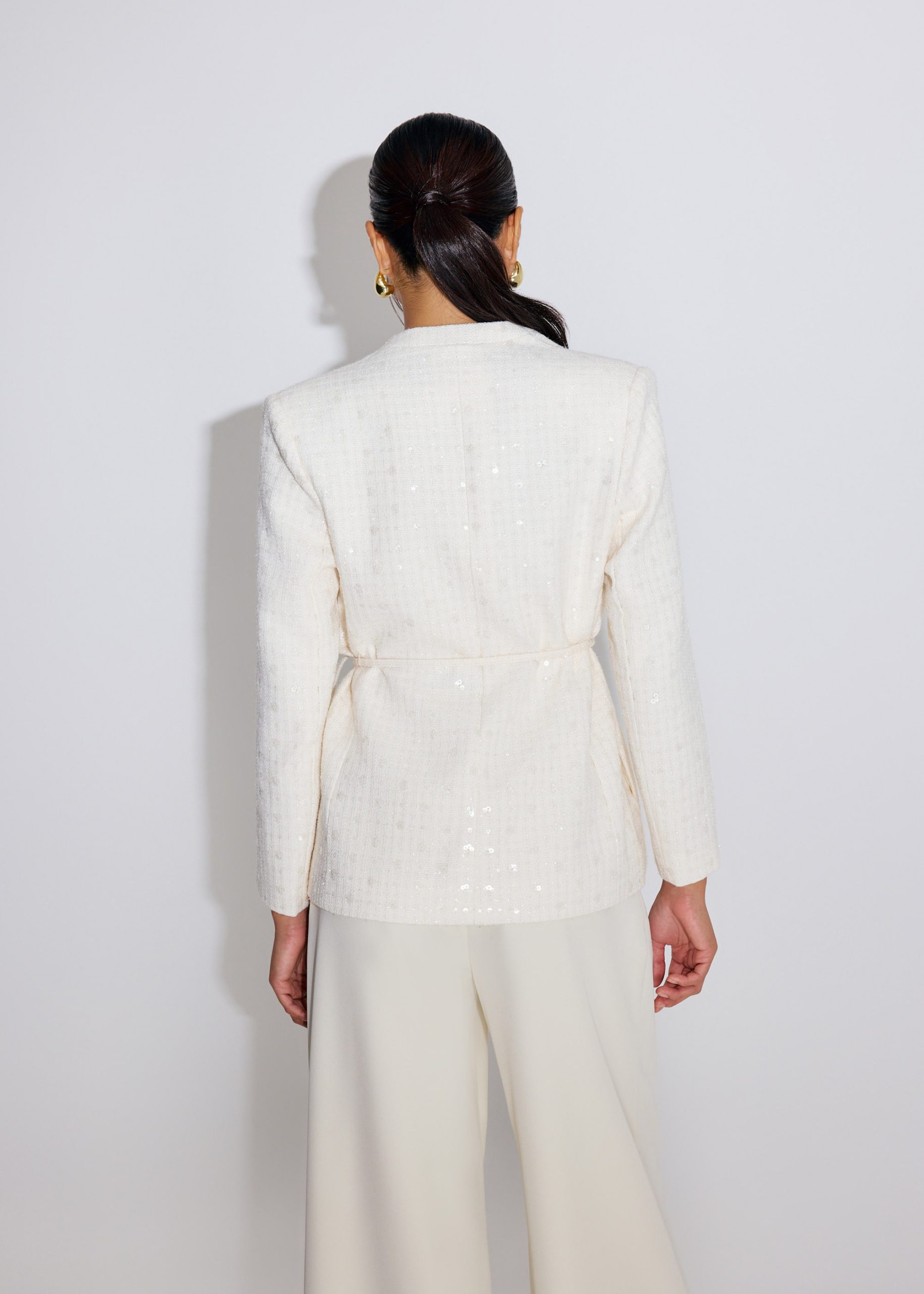 RuchedReady® Moira Relaxed Sequin Tweed Blazer - Image 8