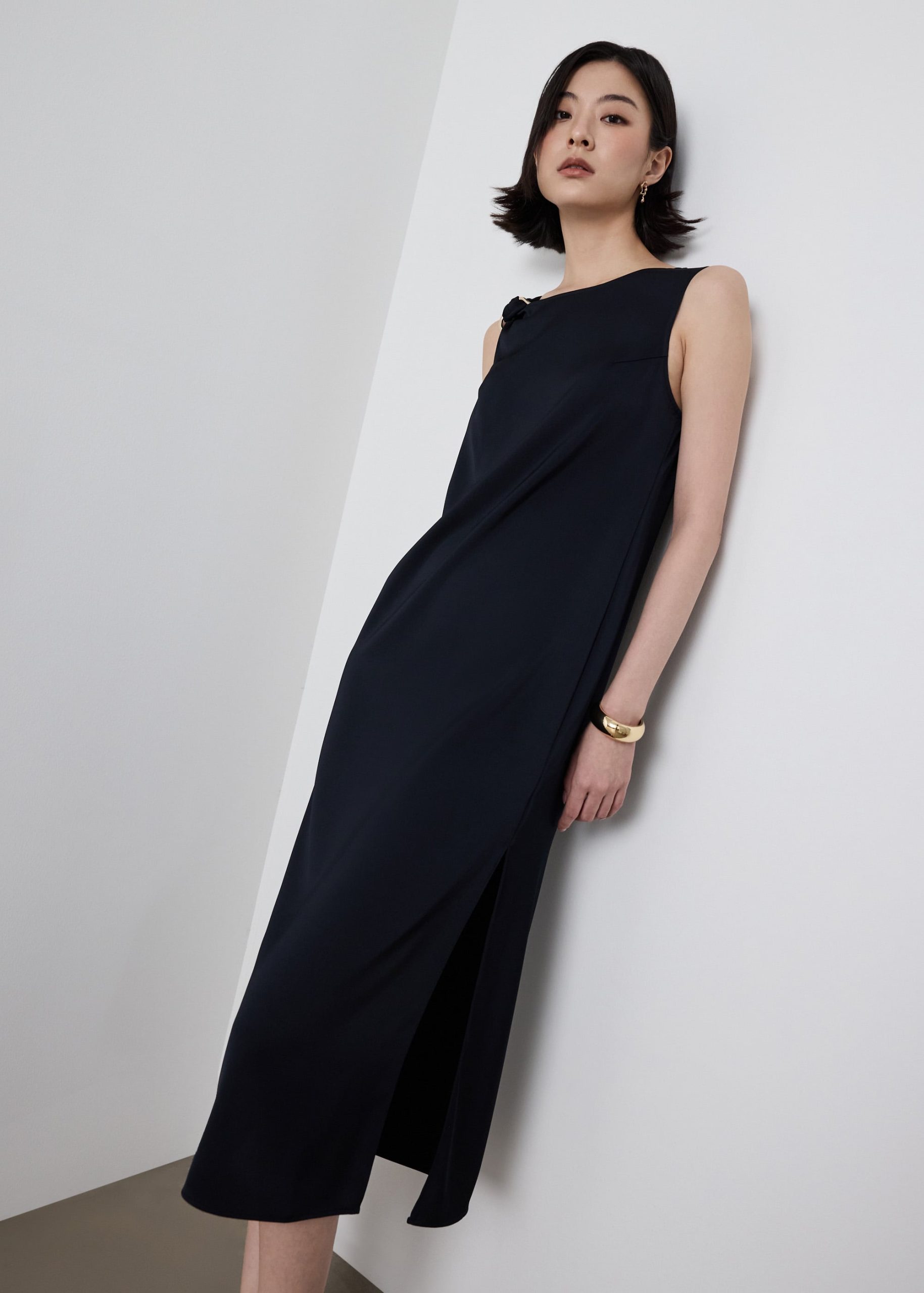 Yuni Satin Column Dress - Image 7