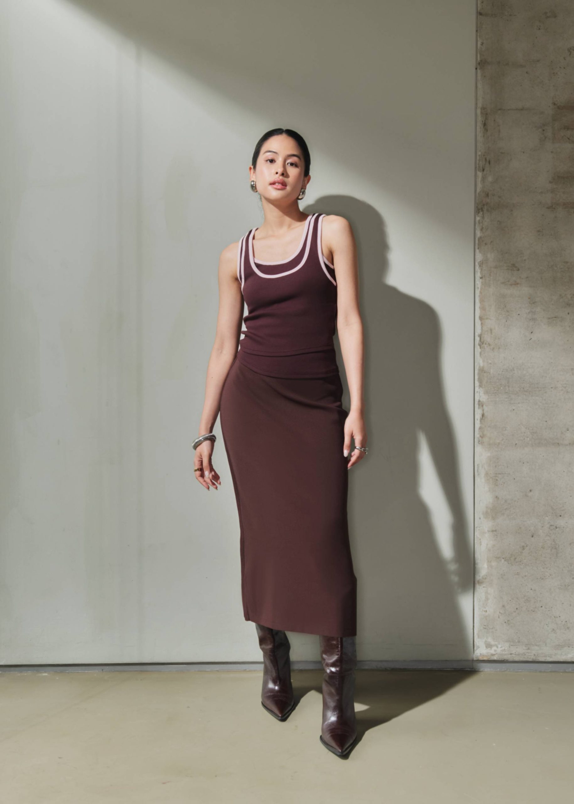 Ayami Knit A-line Midaxi Skirt - Image 14