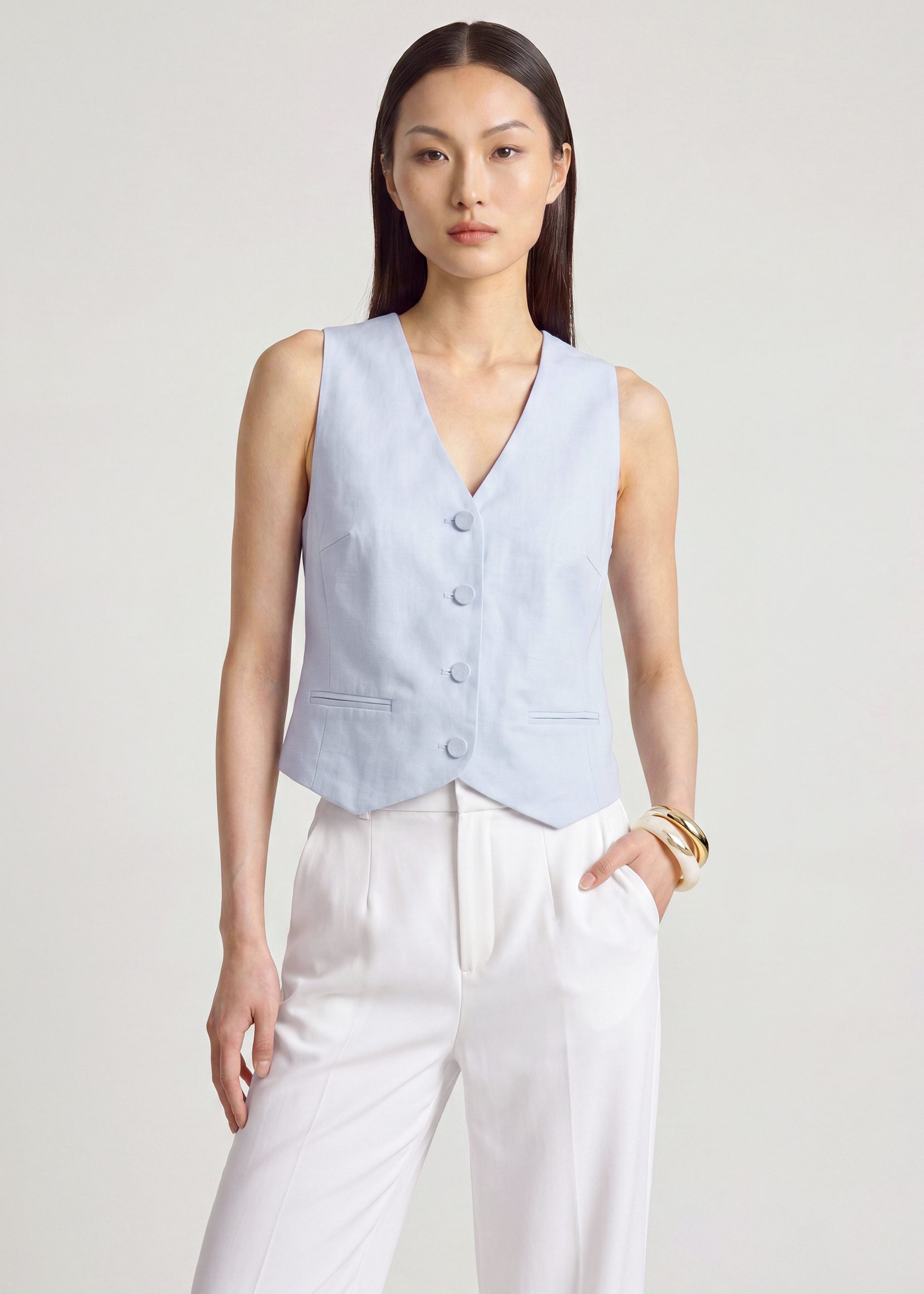 Yuna Premium Linen Vest - Image 16