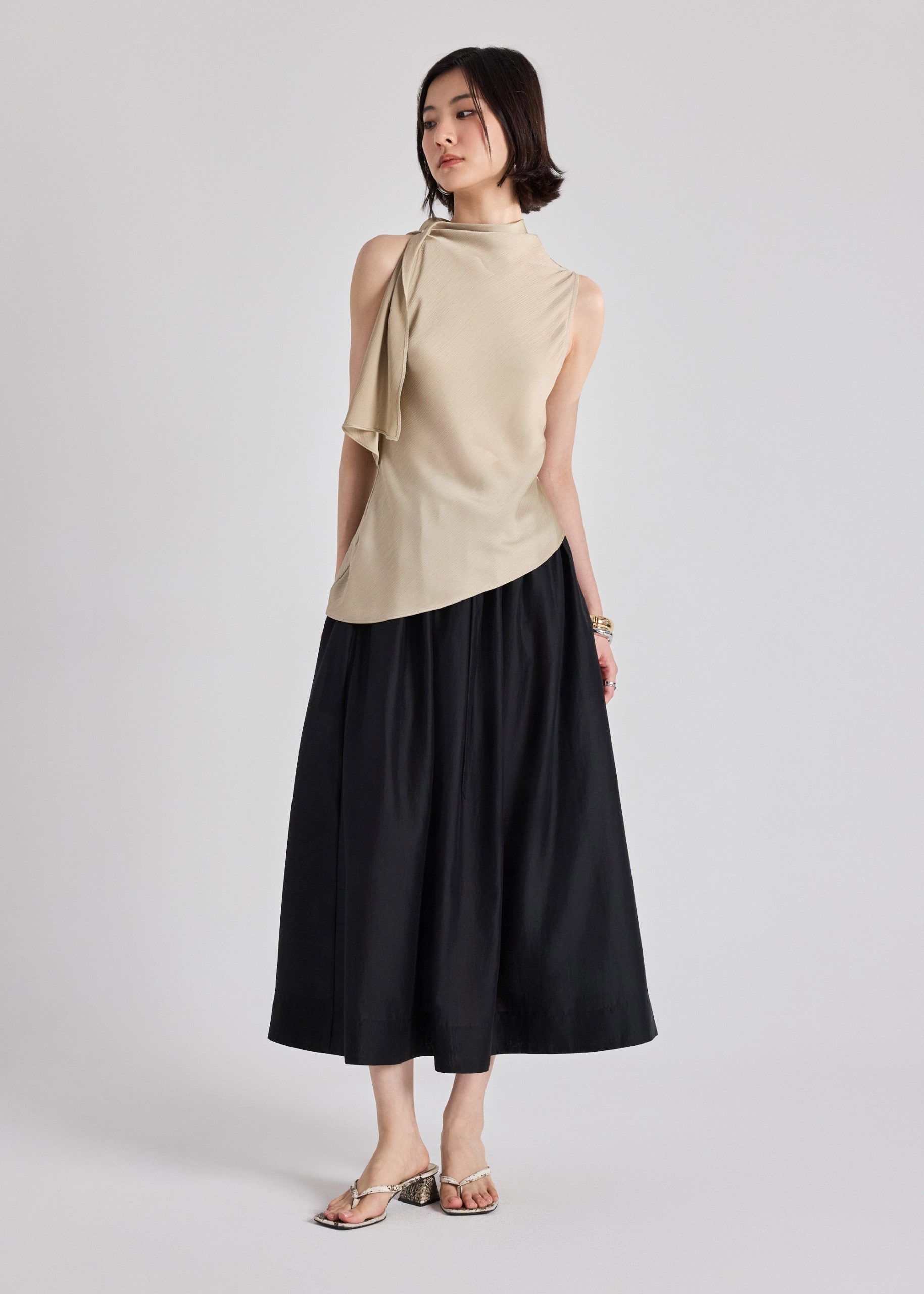 Kyuri Crinkled Satin Top - Image 17
