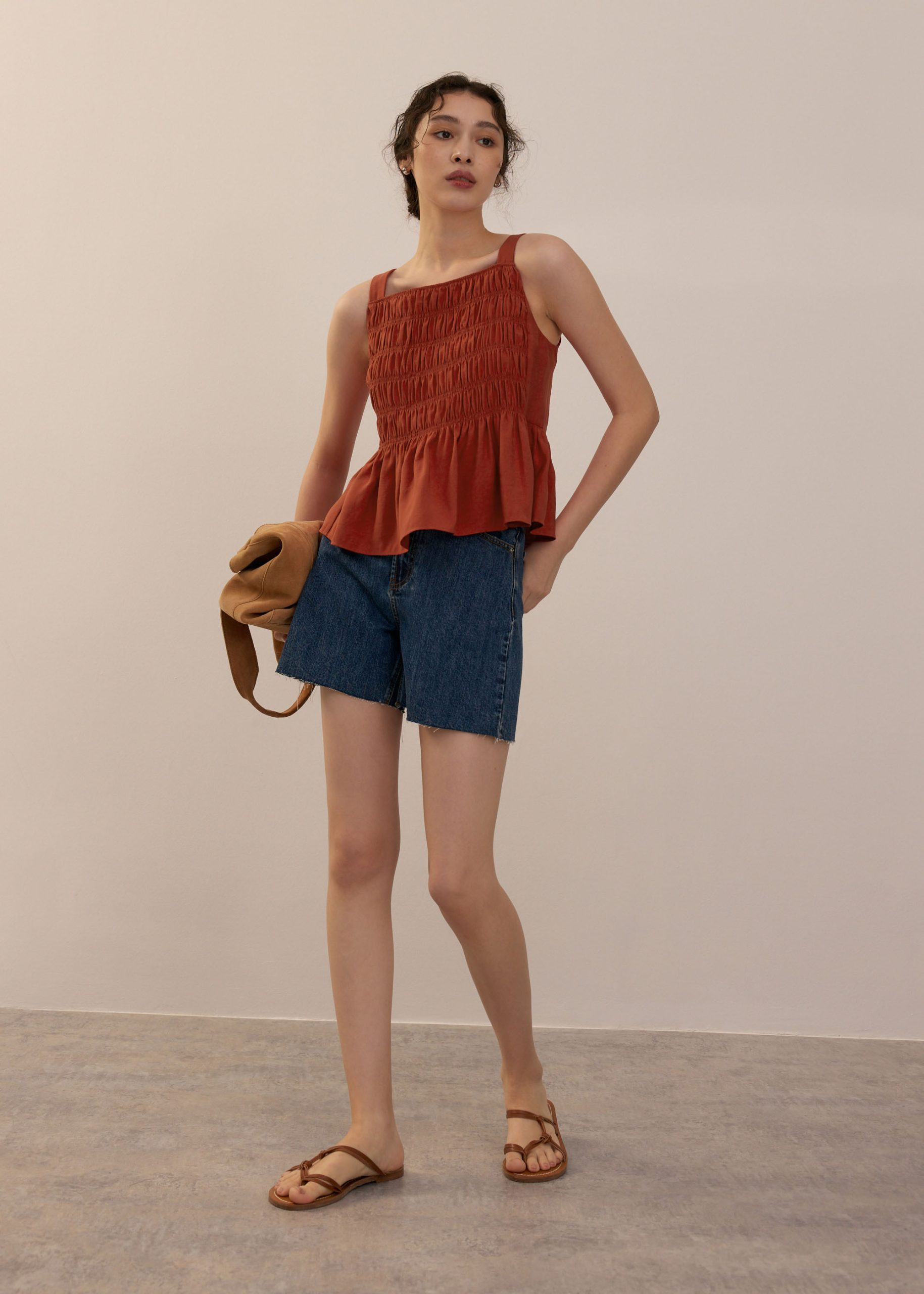 Square Neck Peplum Top - Image 13