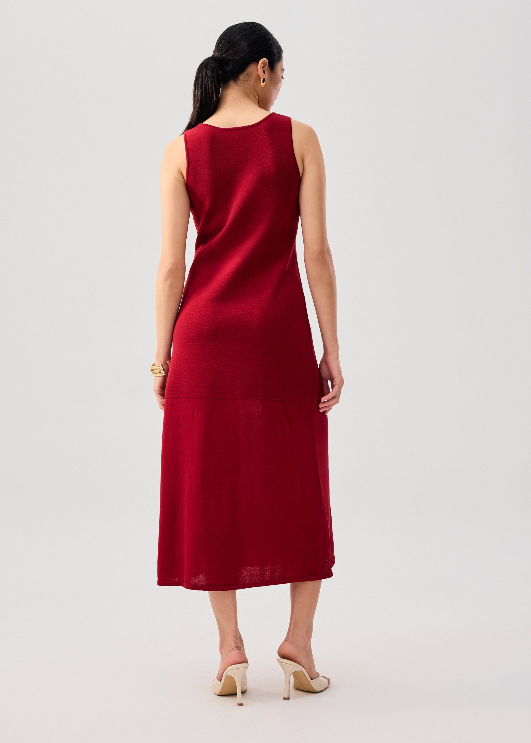 Reversible Sheer Knit Column Midaxi Dress - Image 11