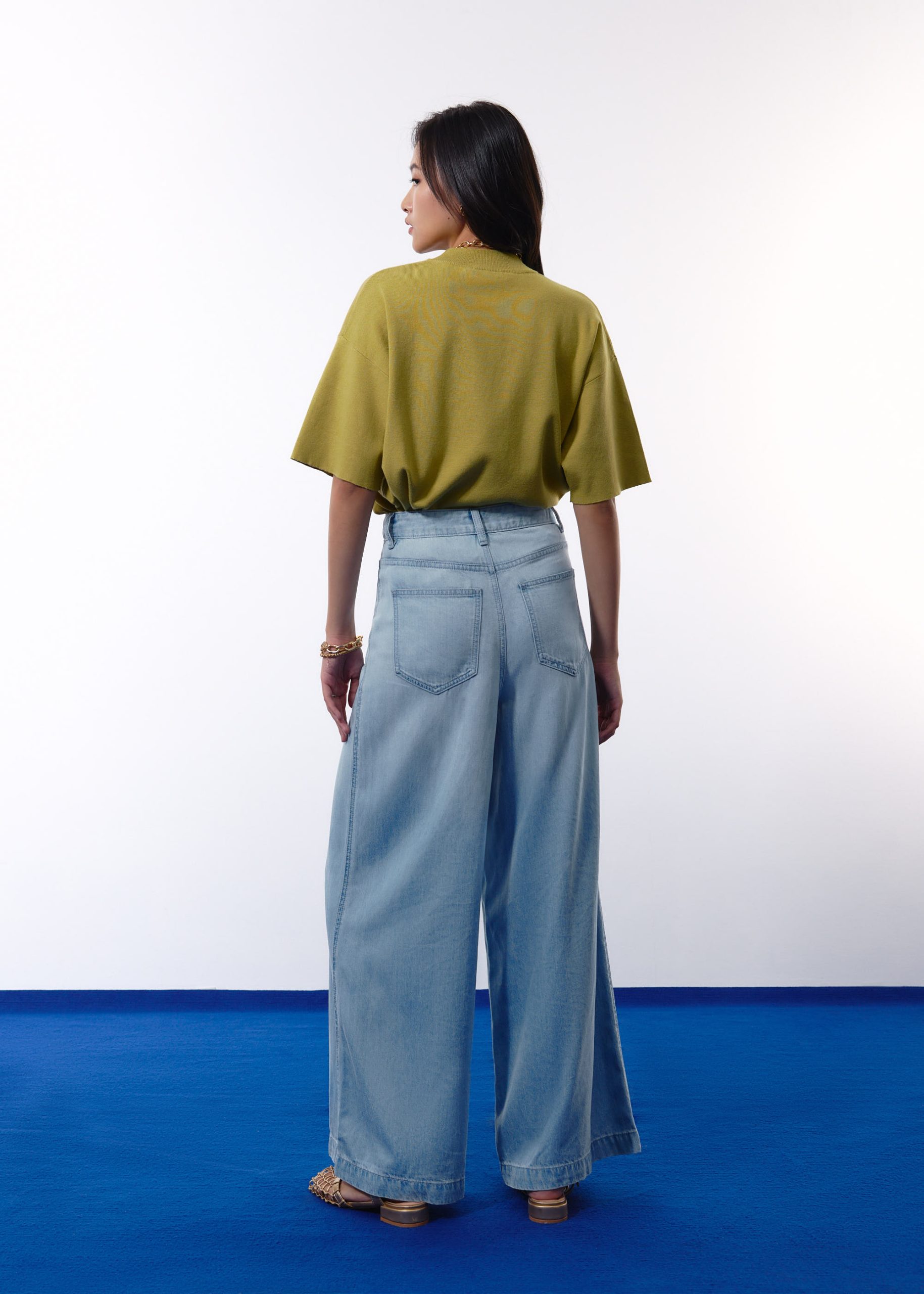 Leggy??Denim High Waist Wide Leg Jeans - Image 12
