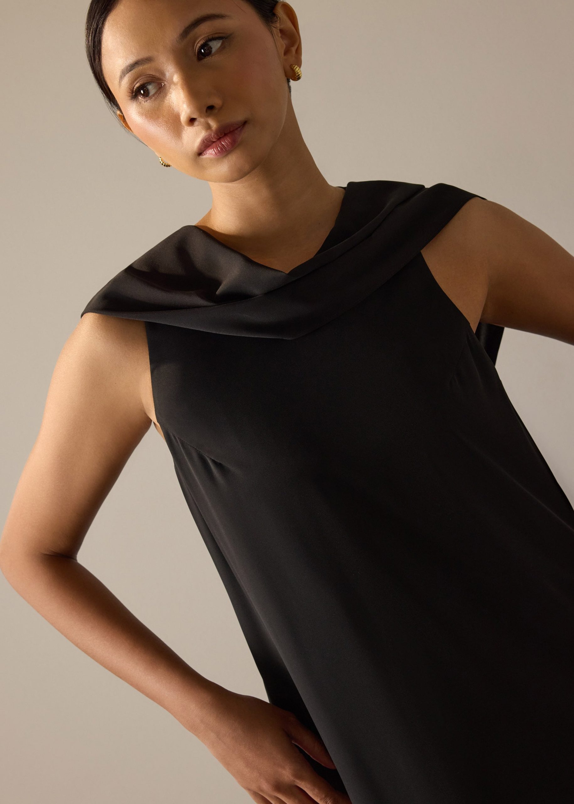Suzanne Multi-way Detachable Shawl Column Midaxi Dress - Image 6