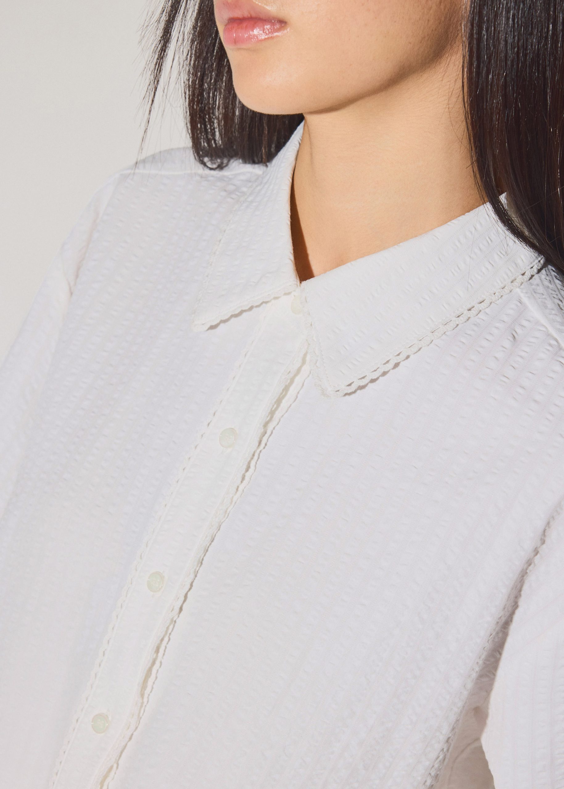 RuchedReady® Relaxed Striped Cotton Scallop Trim Shirt - Image 6